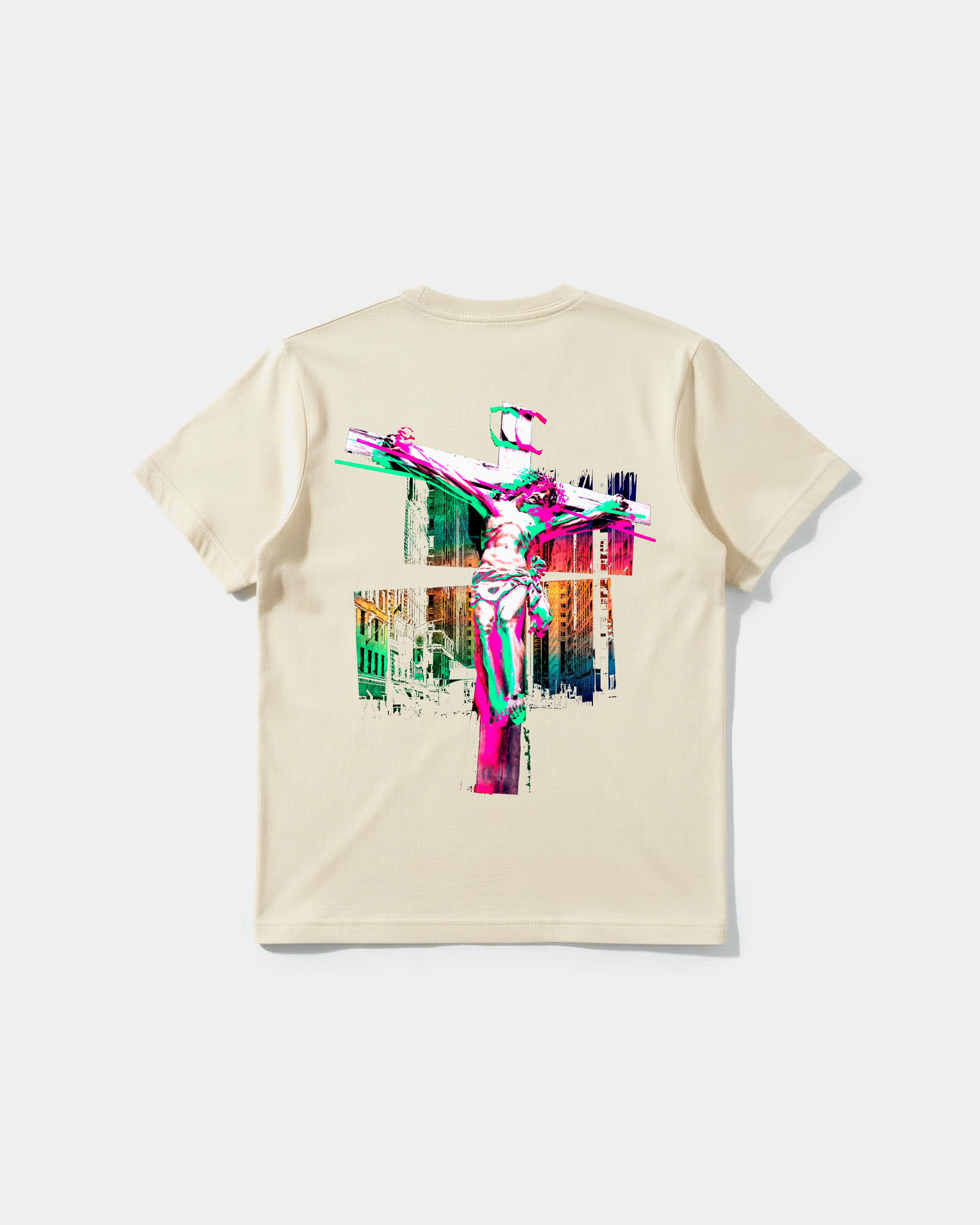 Camiseta Cristo Big Back Regular Basic Beige
