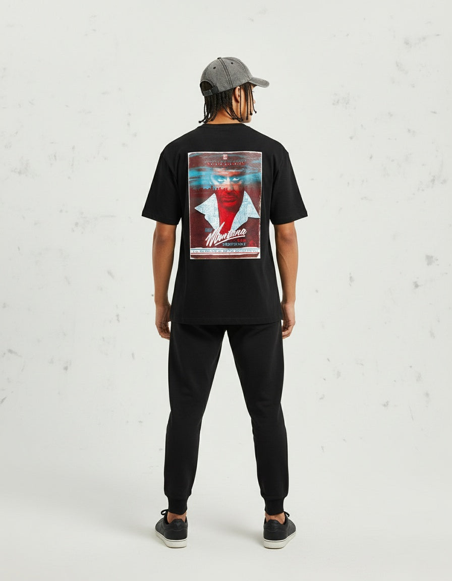 Modelo mide 1,82m y usa talla L
