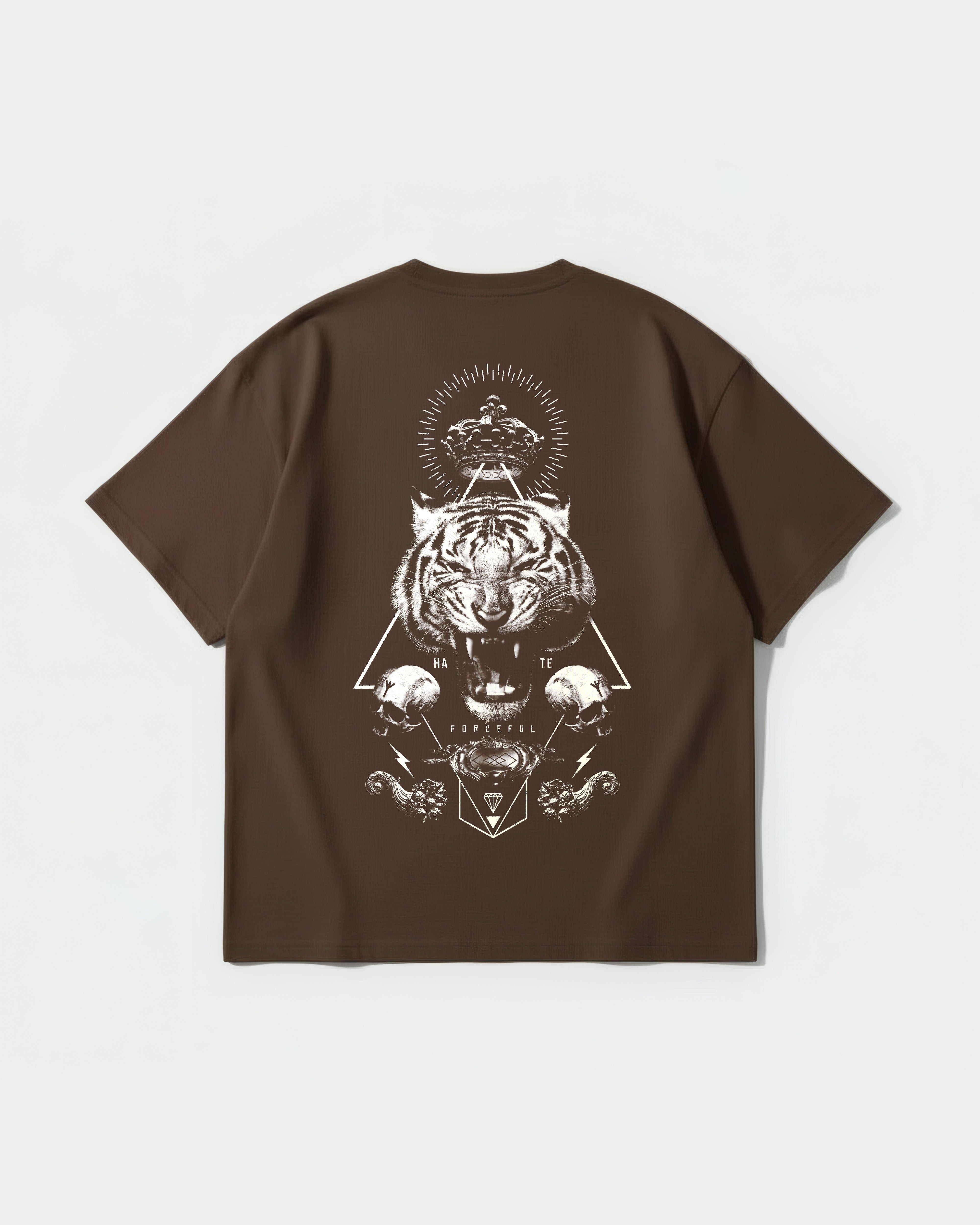 Camiseta Forceful Big Back Oversize Basic Marron