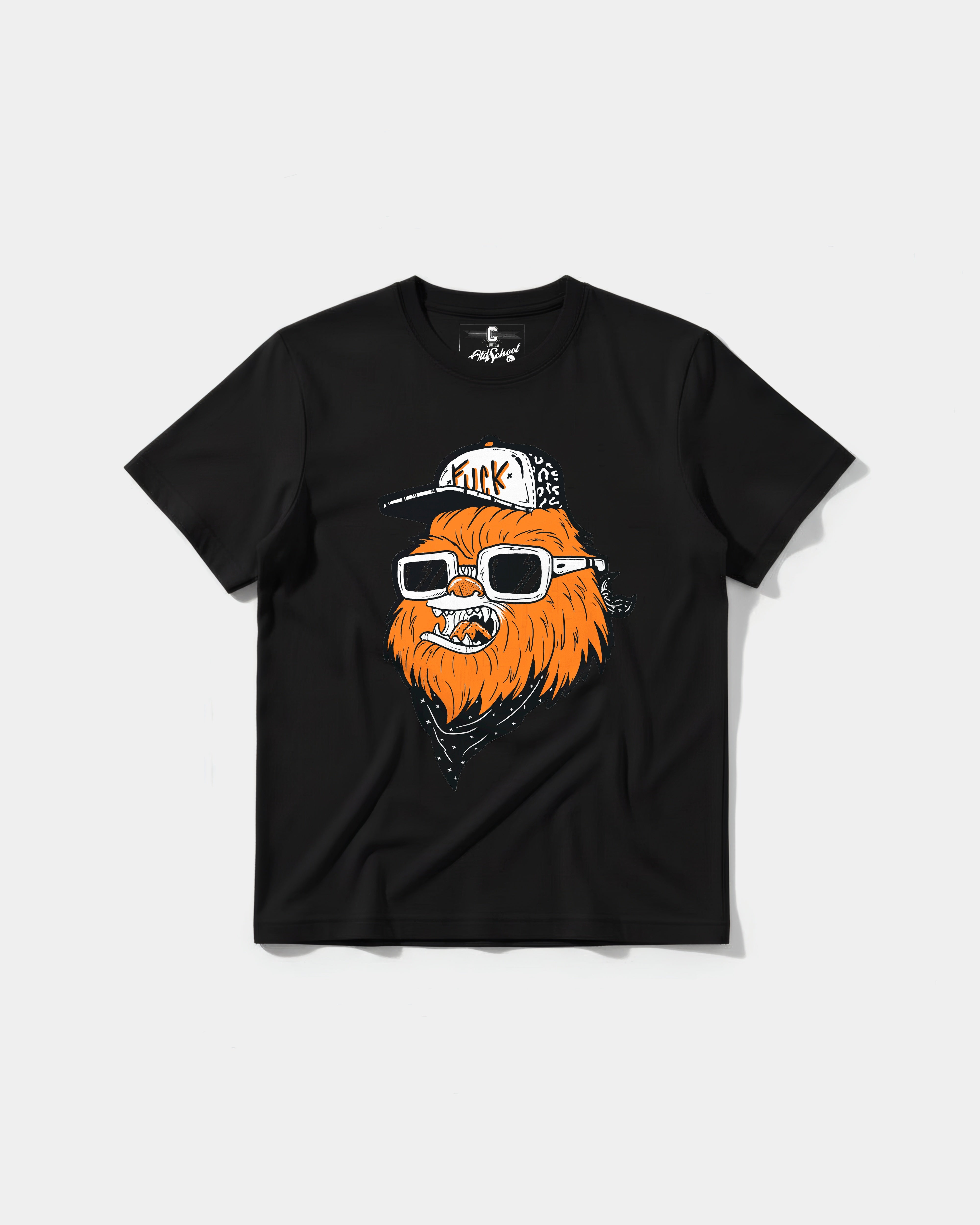 Camiseta Chewie Hippie Big Front Regular Basic Negro