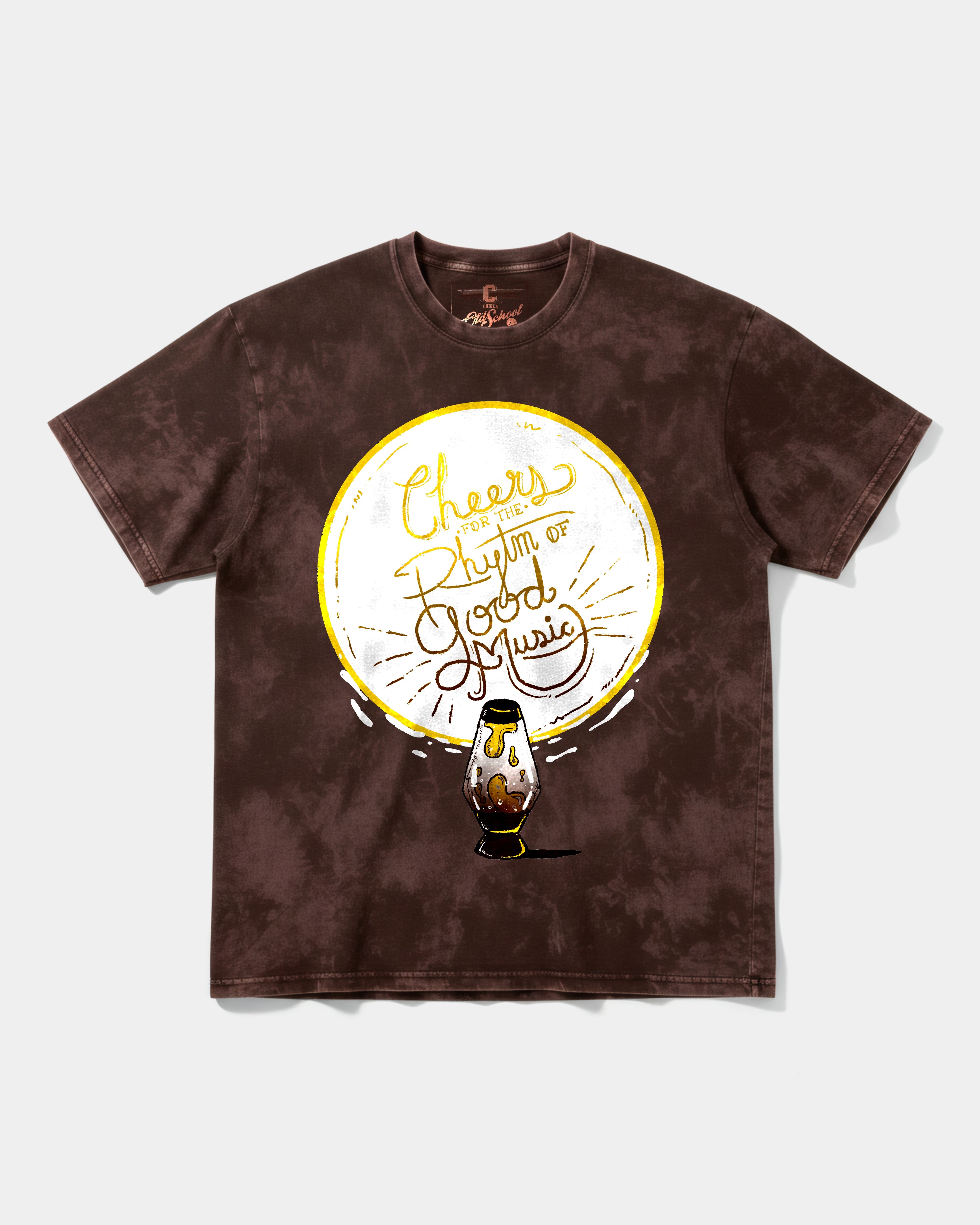 Camiseta Cheers Good Music Big Front Oversize Acid Marron