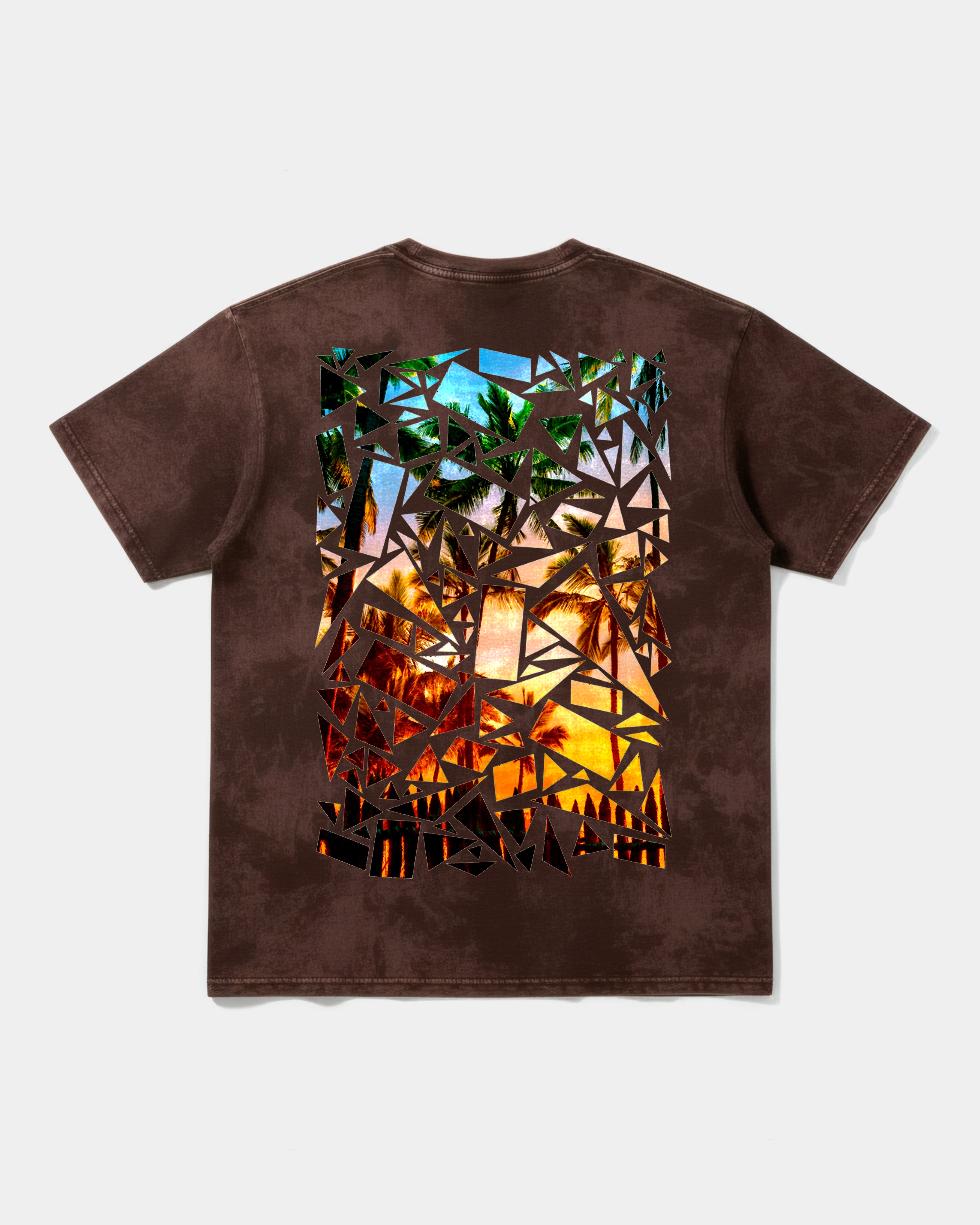 Camiseta Crystal Beach Big Back Oversize Acid Marron