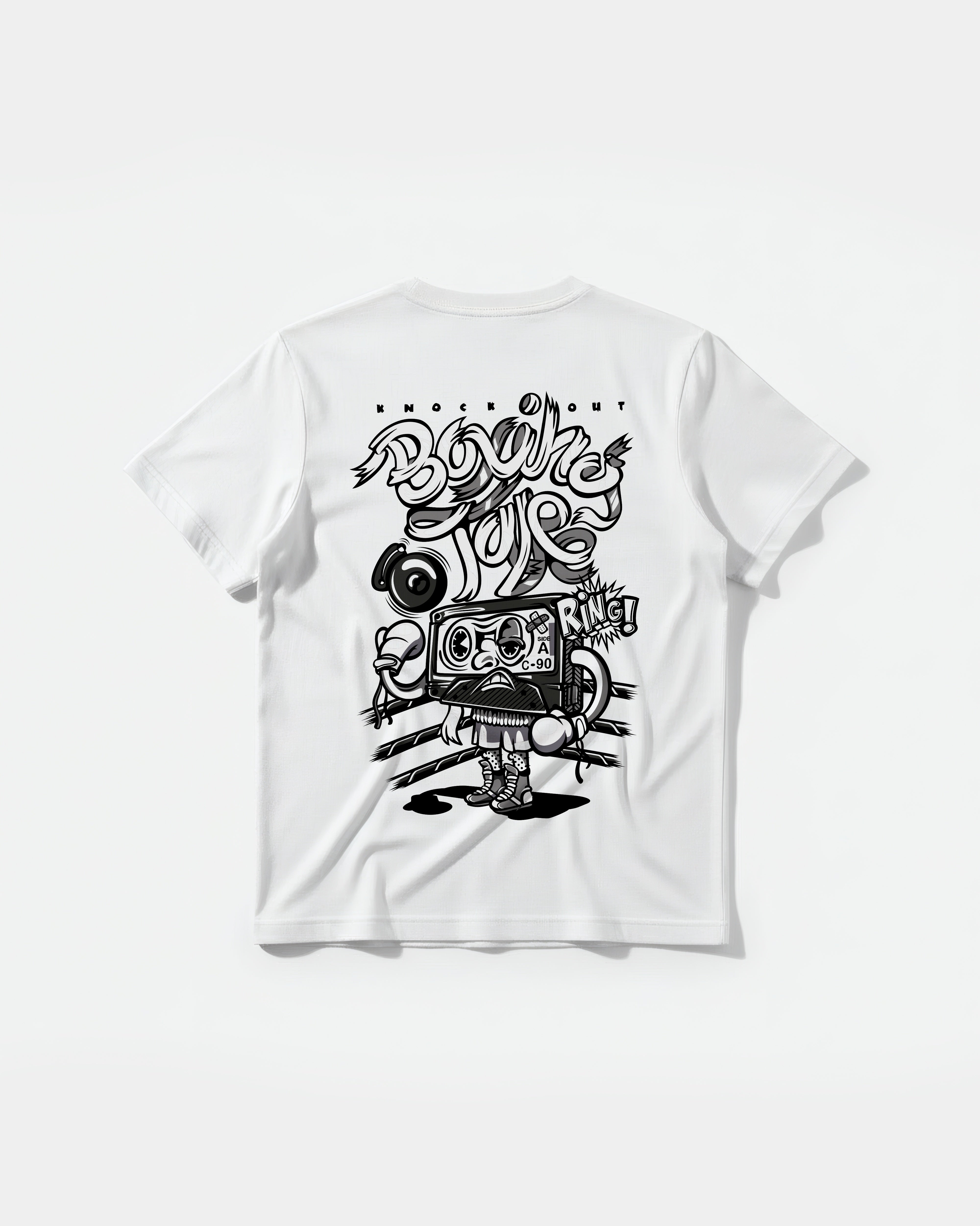 Camiseta Knockout Big Back Regular Basic Blanco