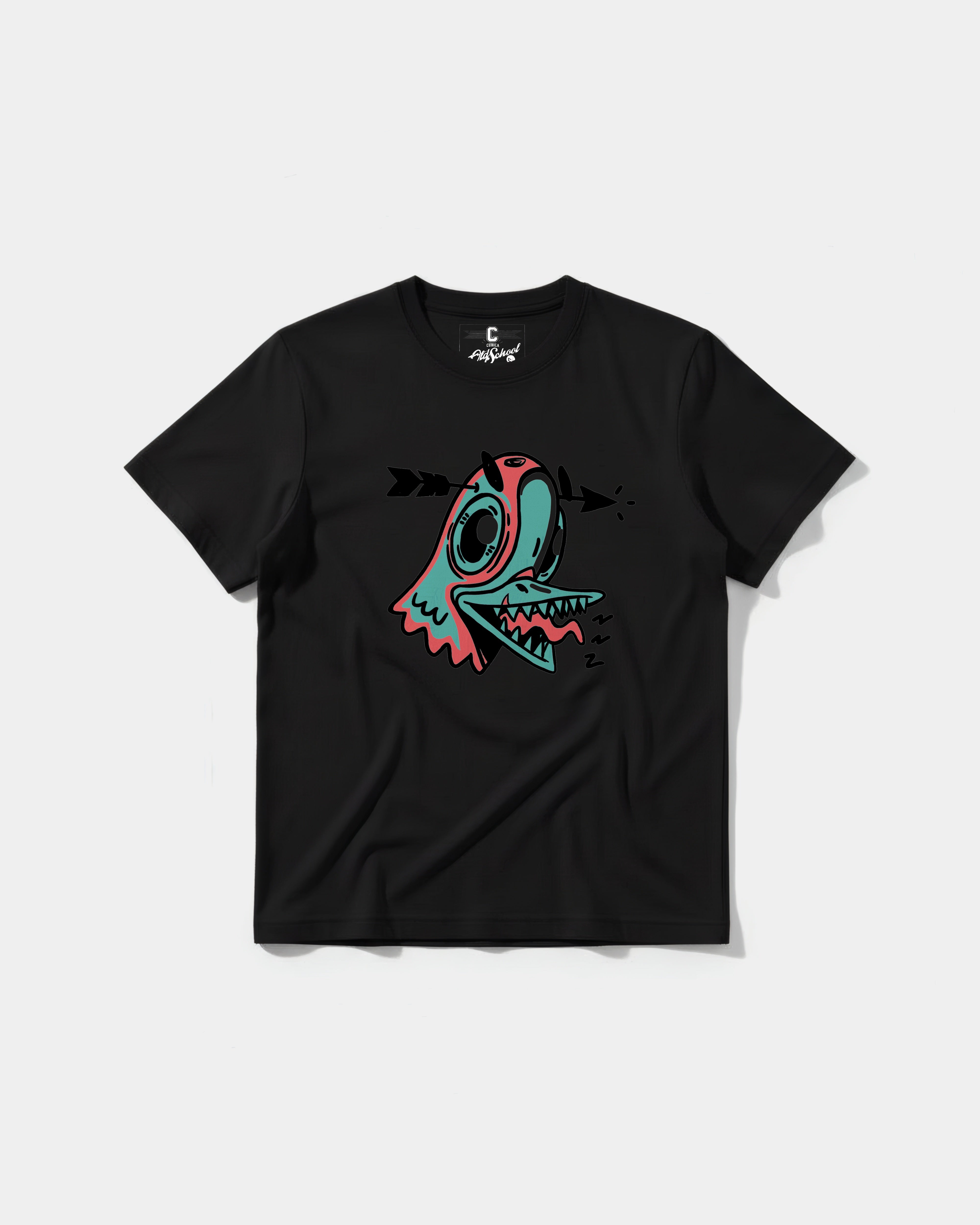 Camiseta Crazy Paloma Big Front Regular Basic Negro