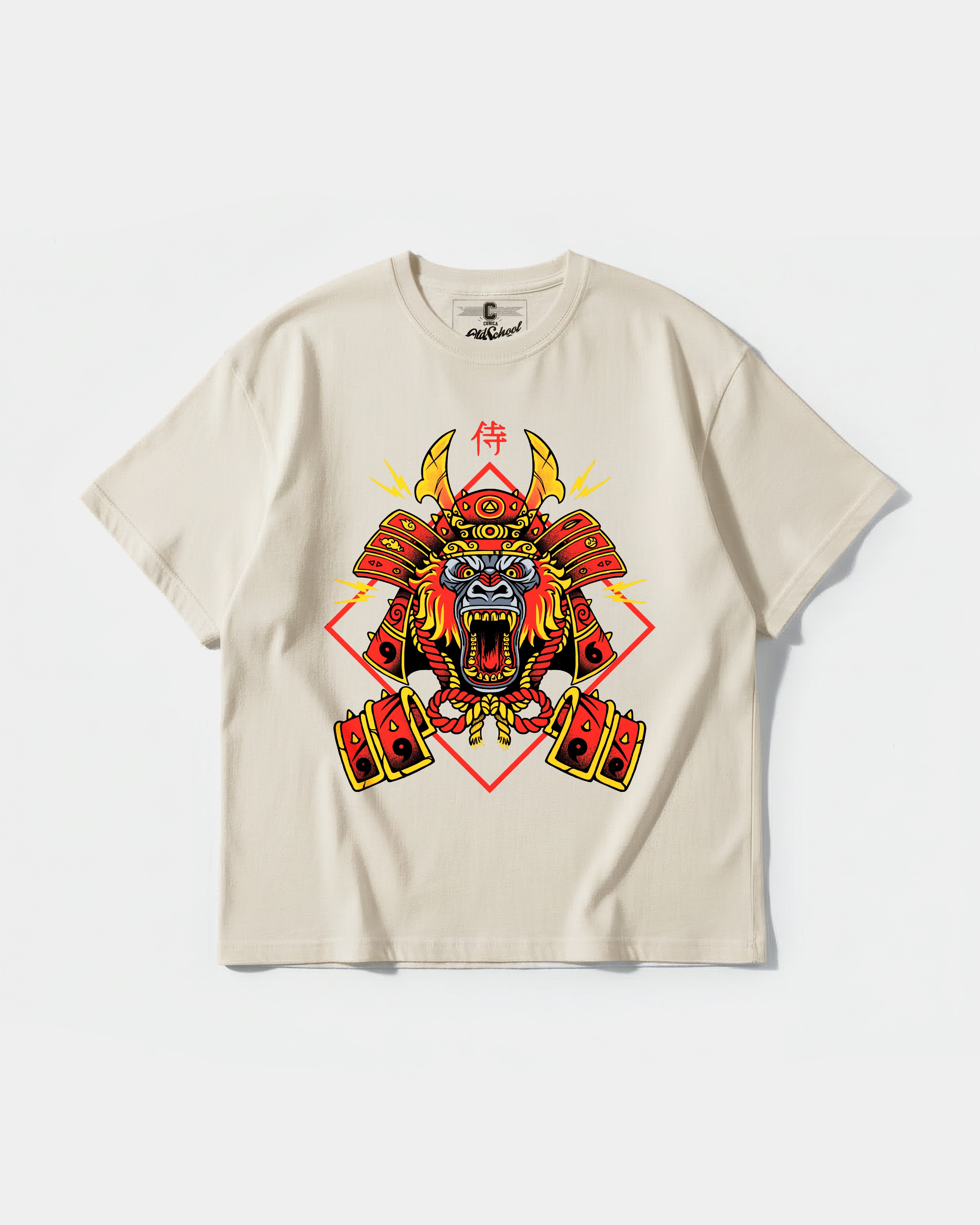 Camiseta Gorilla Samurai Big Front Oversize Basic Beige