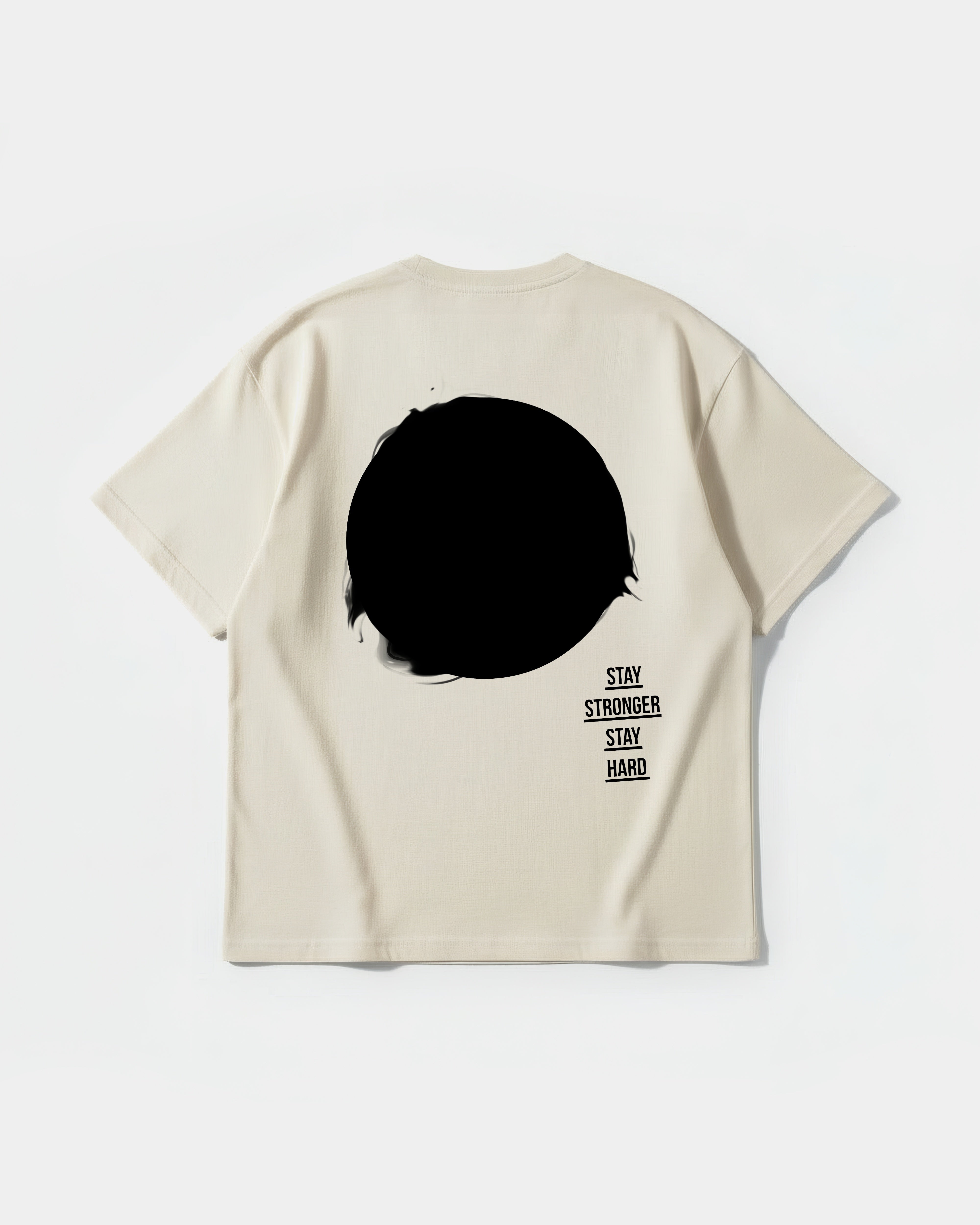 Camiseta Stay Stronger Big Back Oversize Basic Beige