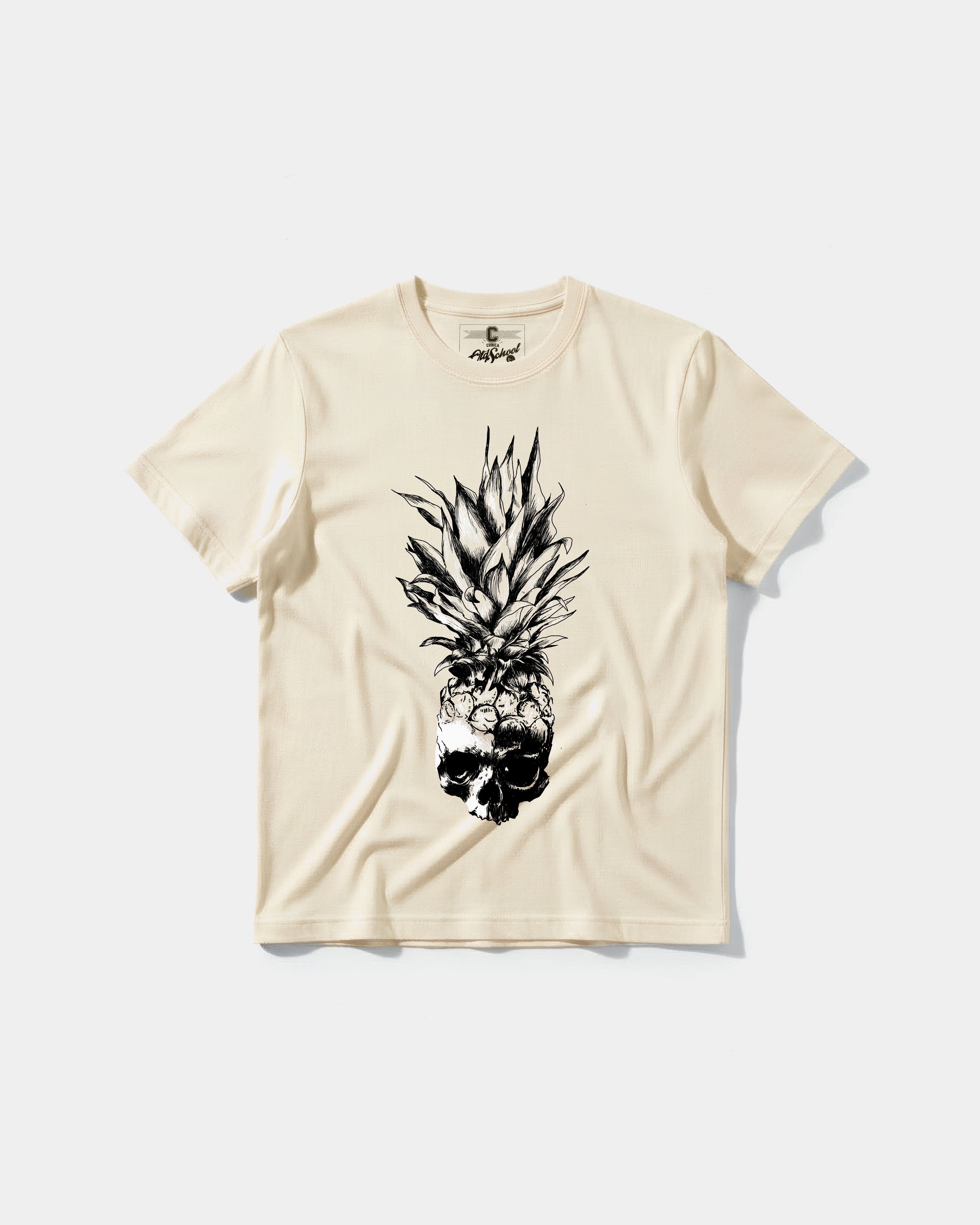 Camiseta Pina Calavera Big Front Regular Basic Beige