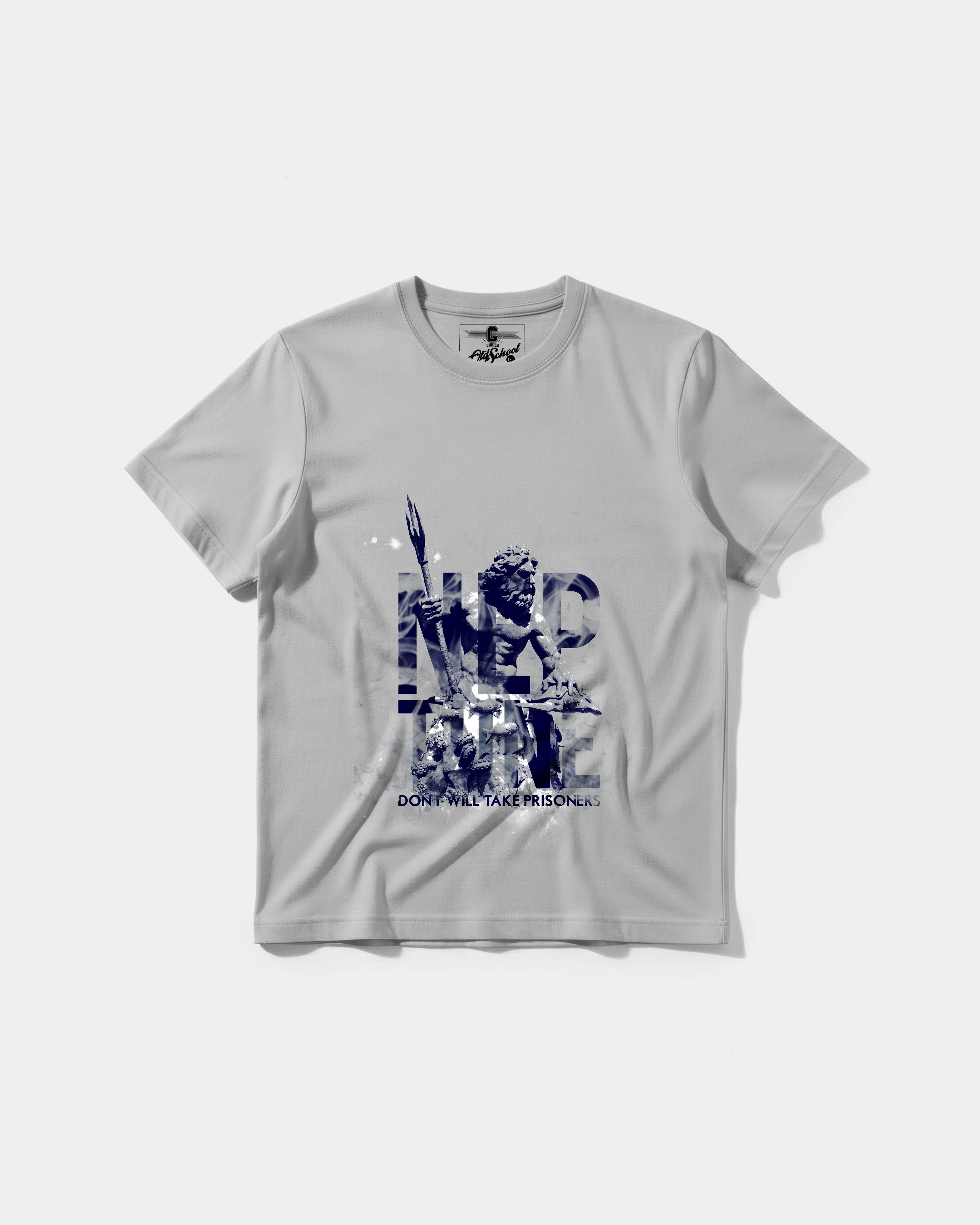 Camiseta Poseidon Big Front Regular Basic Gris