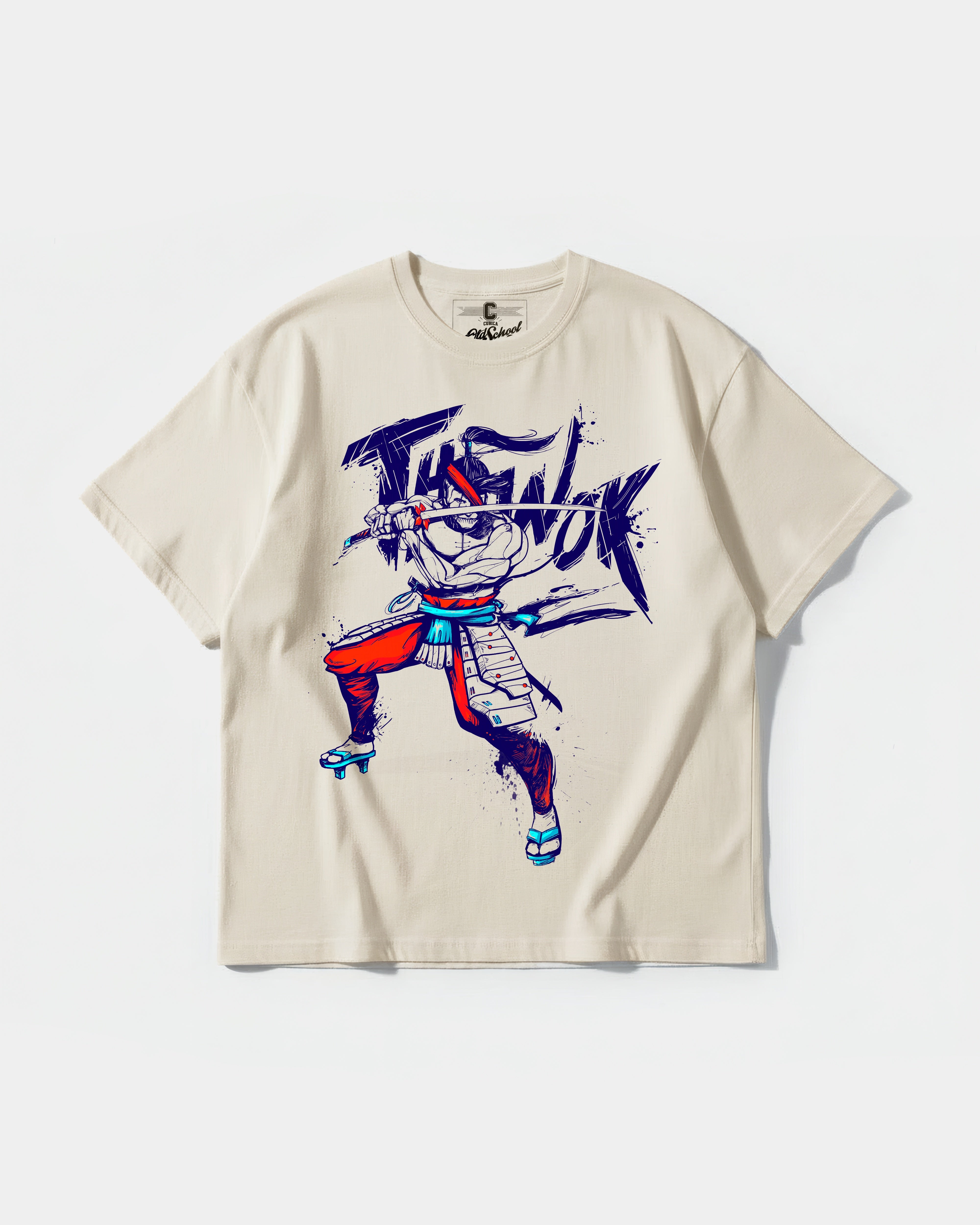 Camiseta Samurai Big Front Oversize Basic Beige