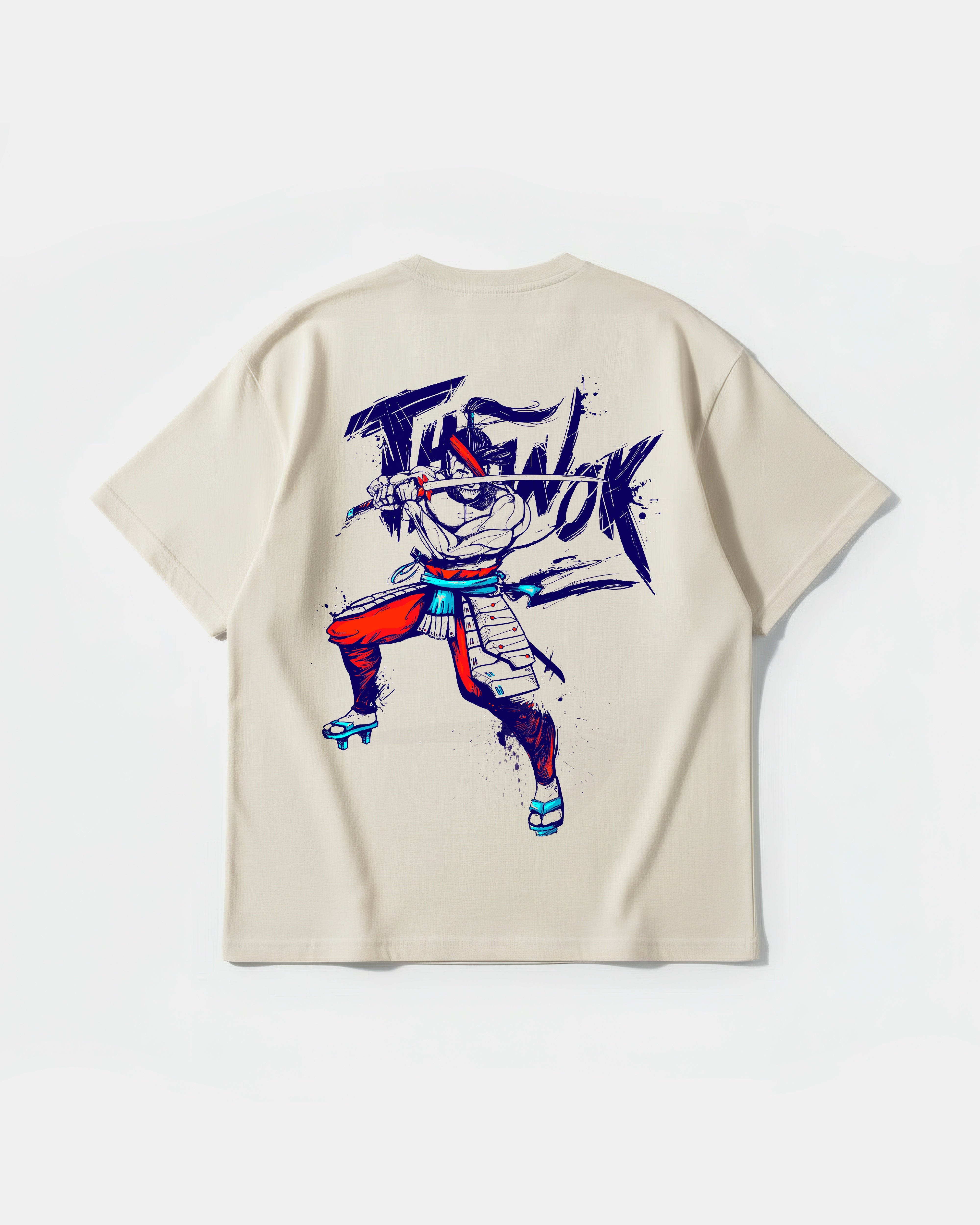 Camiseta Samurai Big Back Oversize Basic Beige