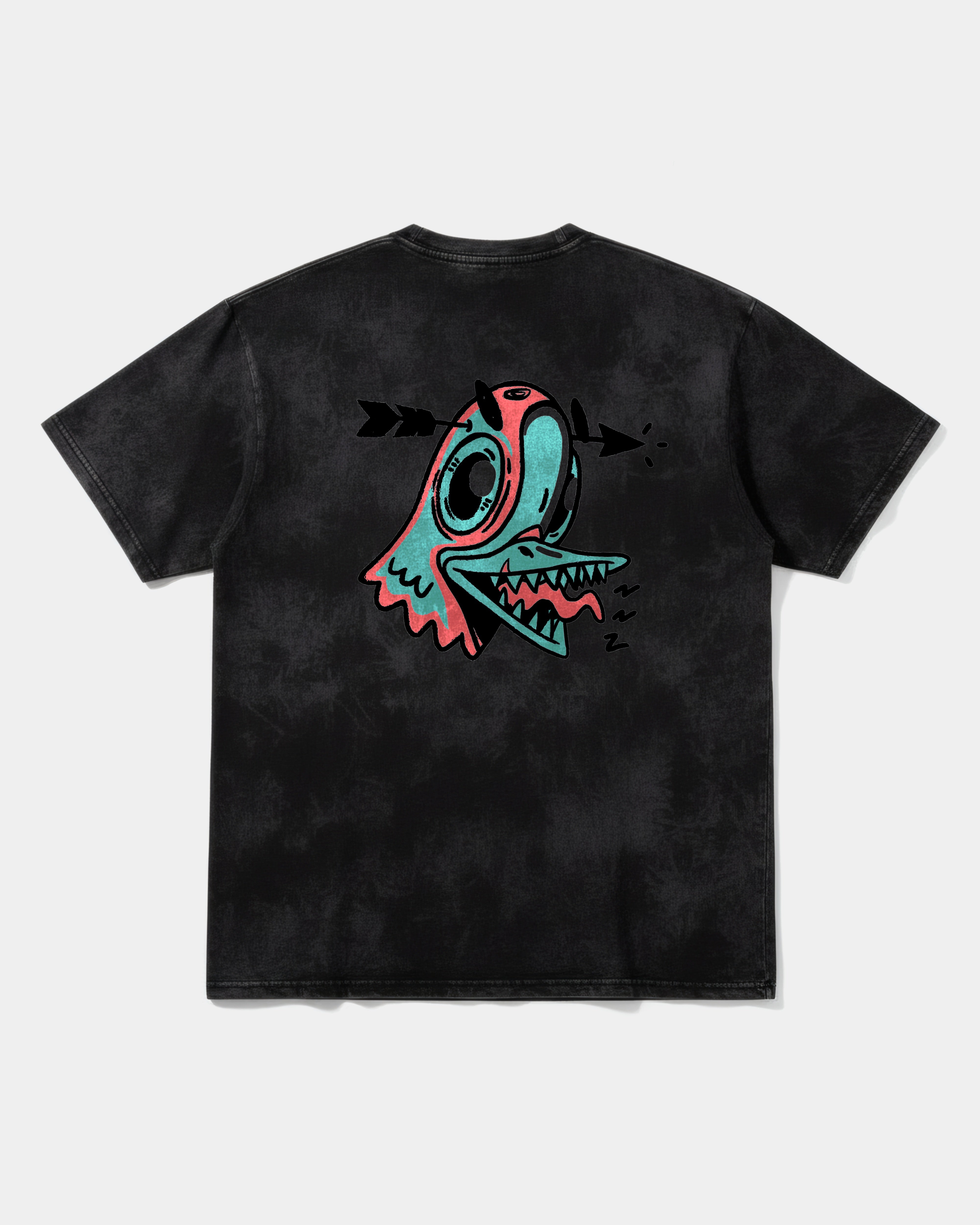 Camiseta Crazy Paloma Big Back Oversize Acid Negro