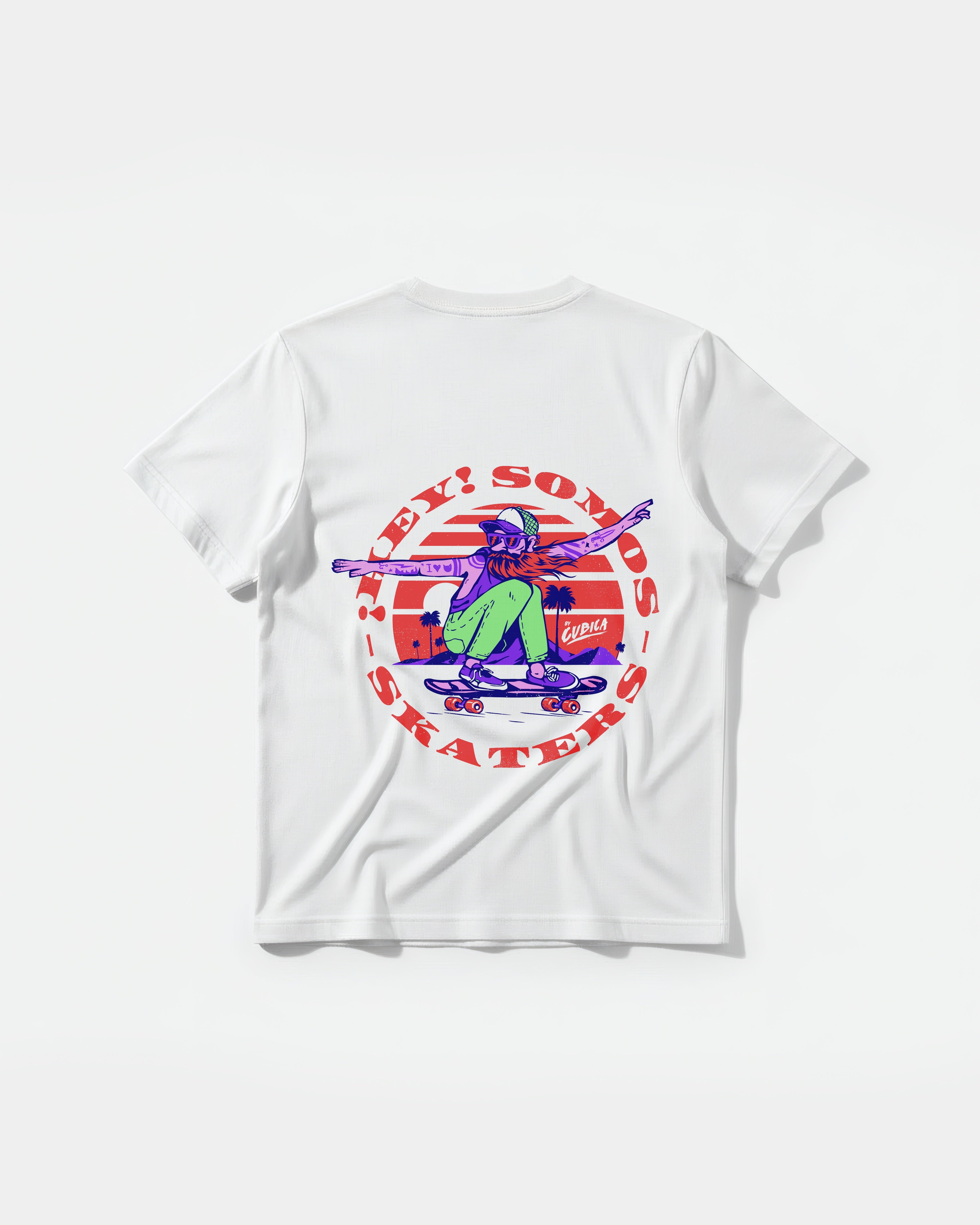 Camiseta Somos Skater Pocket Front Regular Basic Blanco