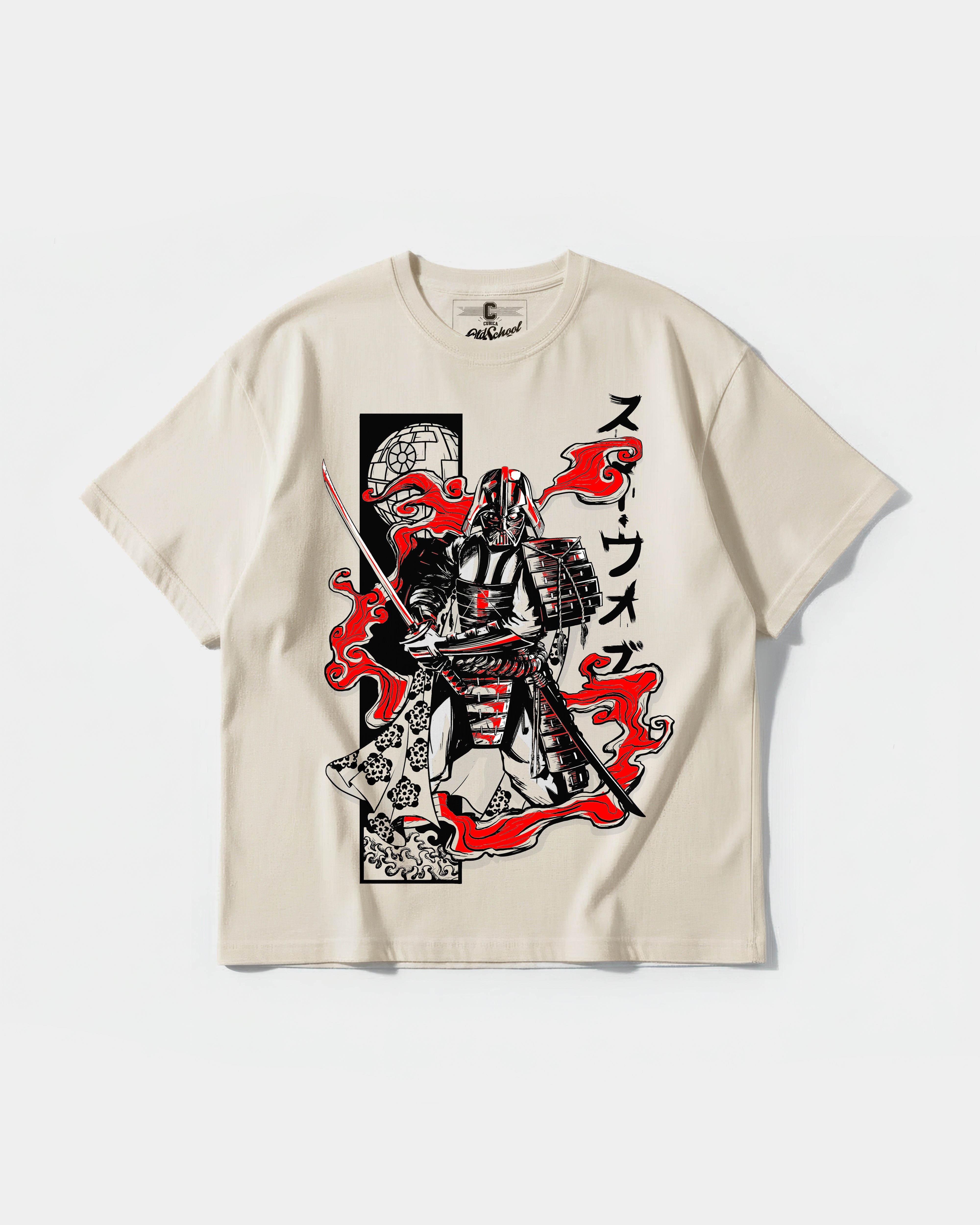 Camiseta Darth Vader Big Oversize Front Basic Beige