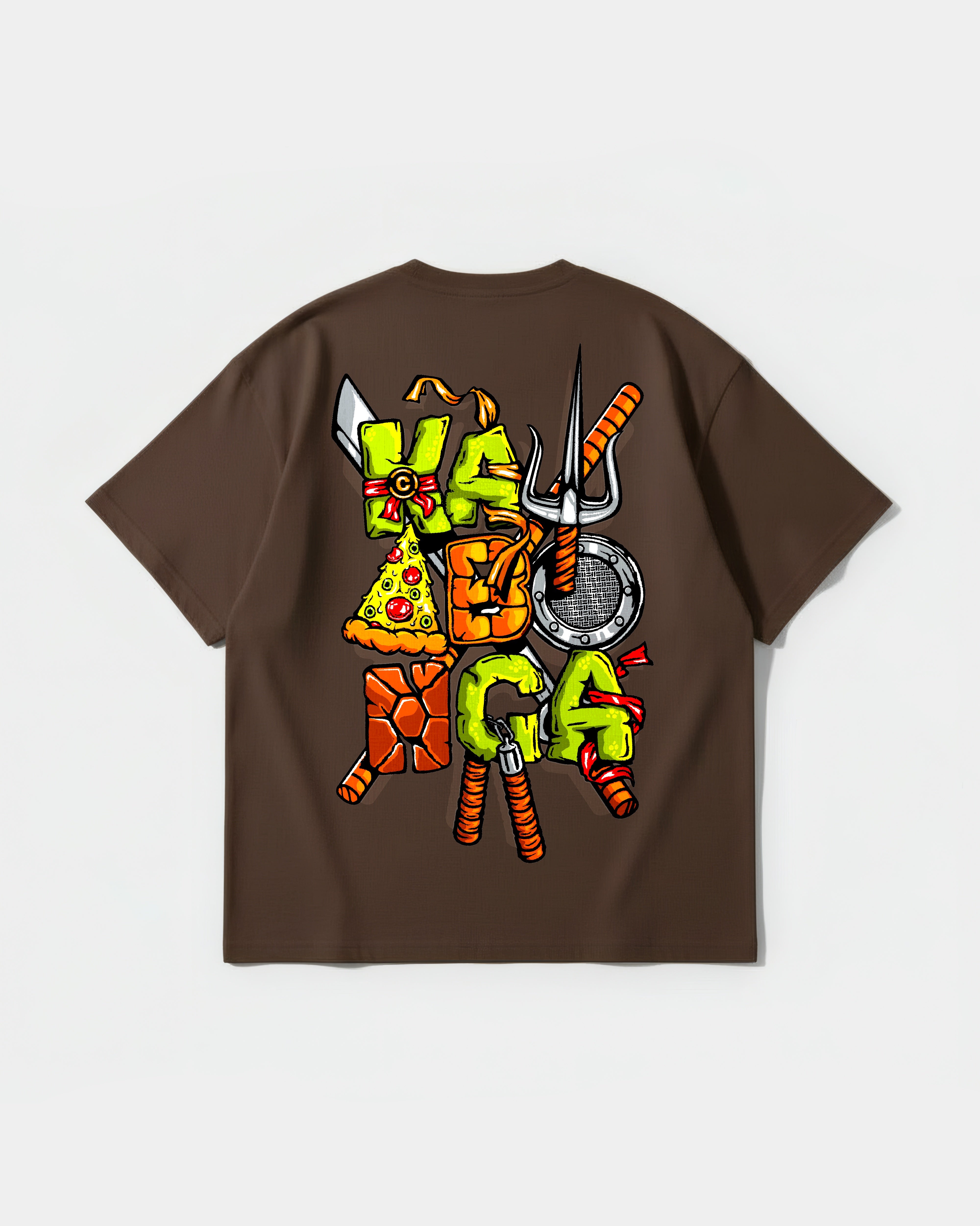 Camiseta Kawabonga Big Back Oversize Basic Marron