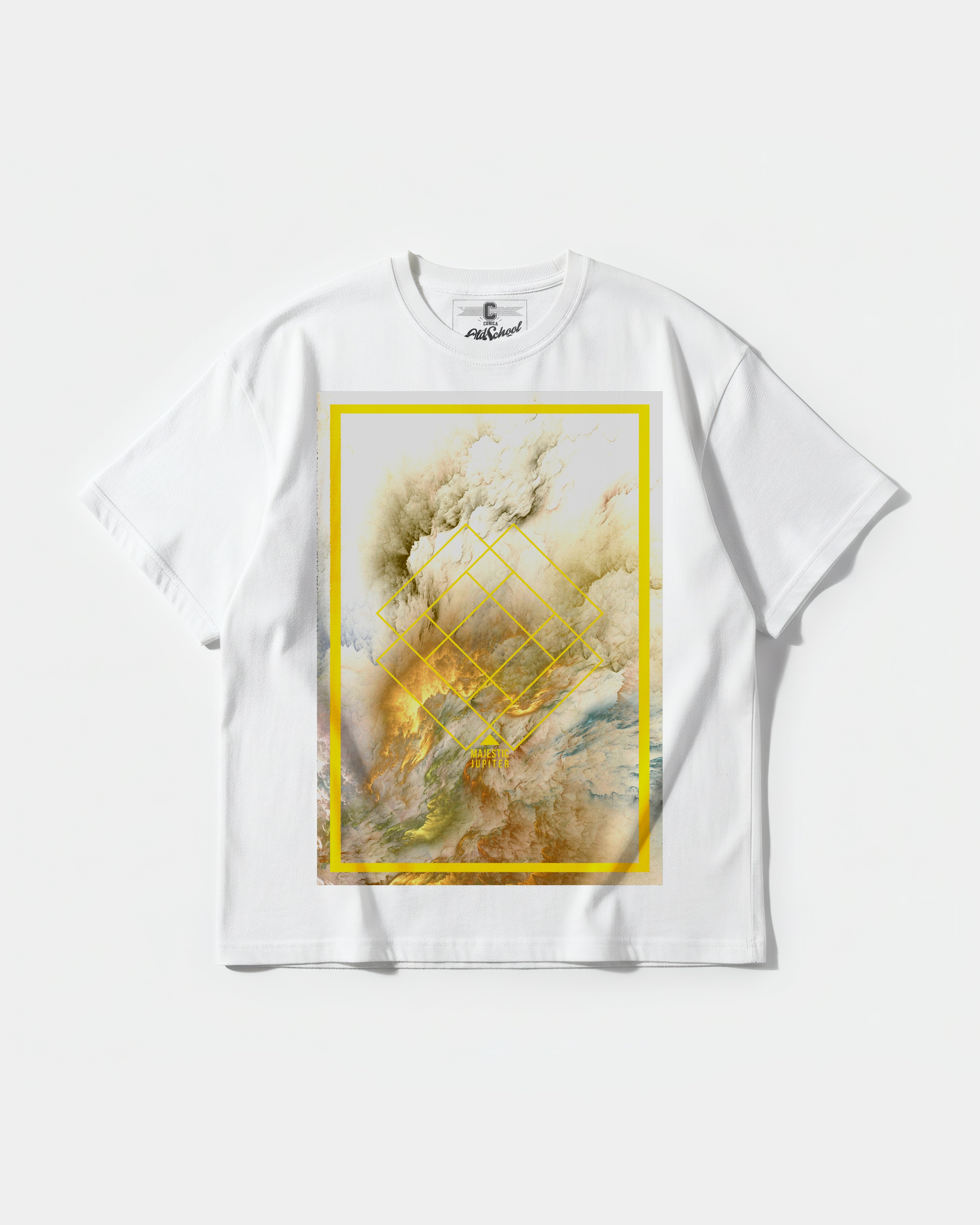 Camiseta Majestic Jupiter Big Front Oversize Basic Blanco