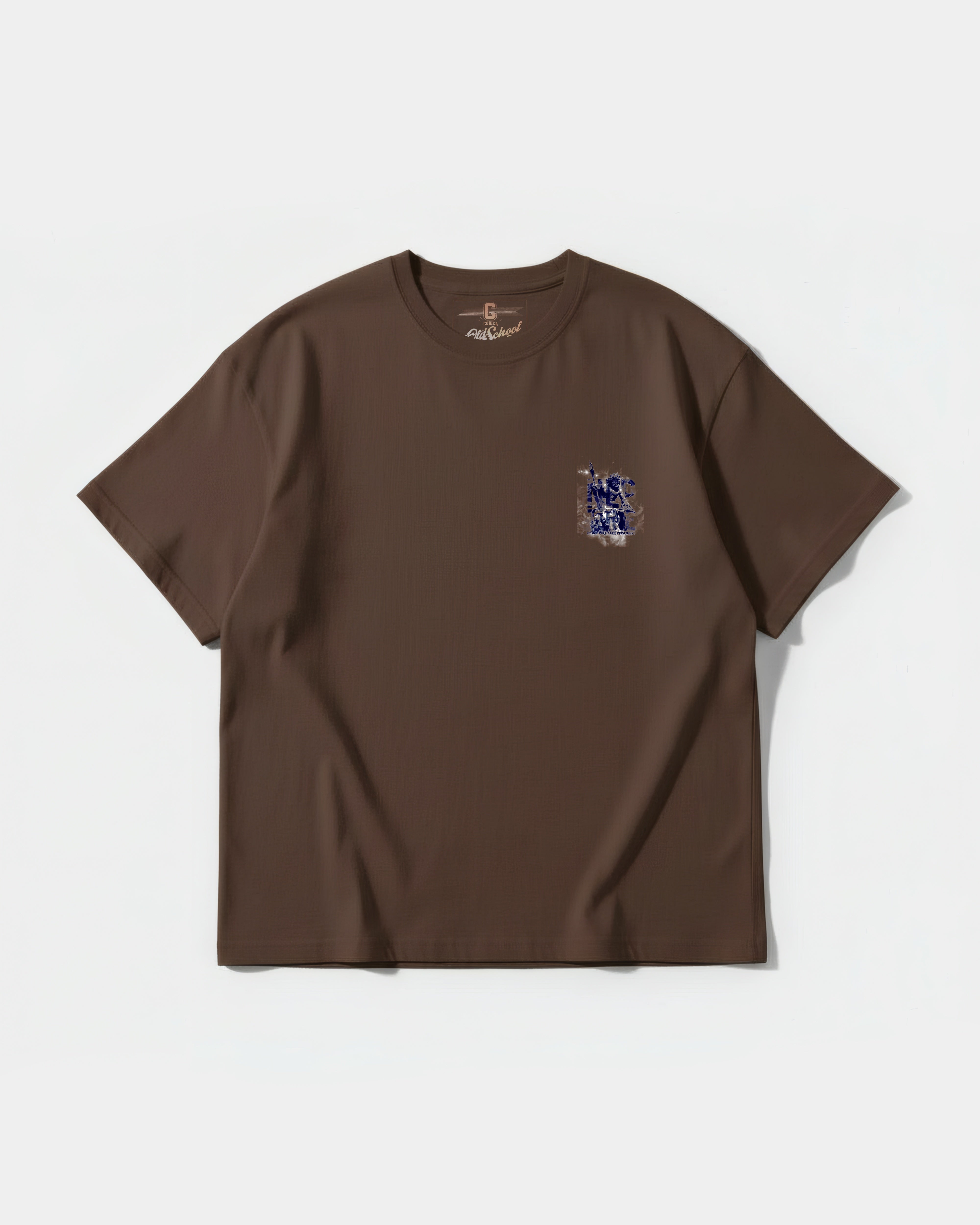 Camiseta Poseidon Pocket Front Oversize Basic Marron