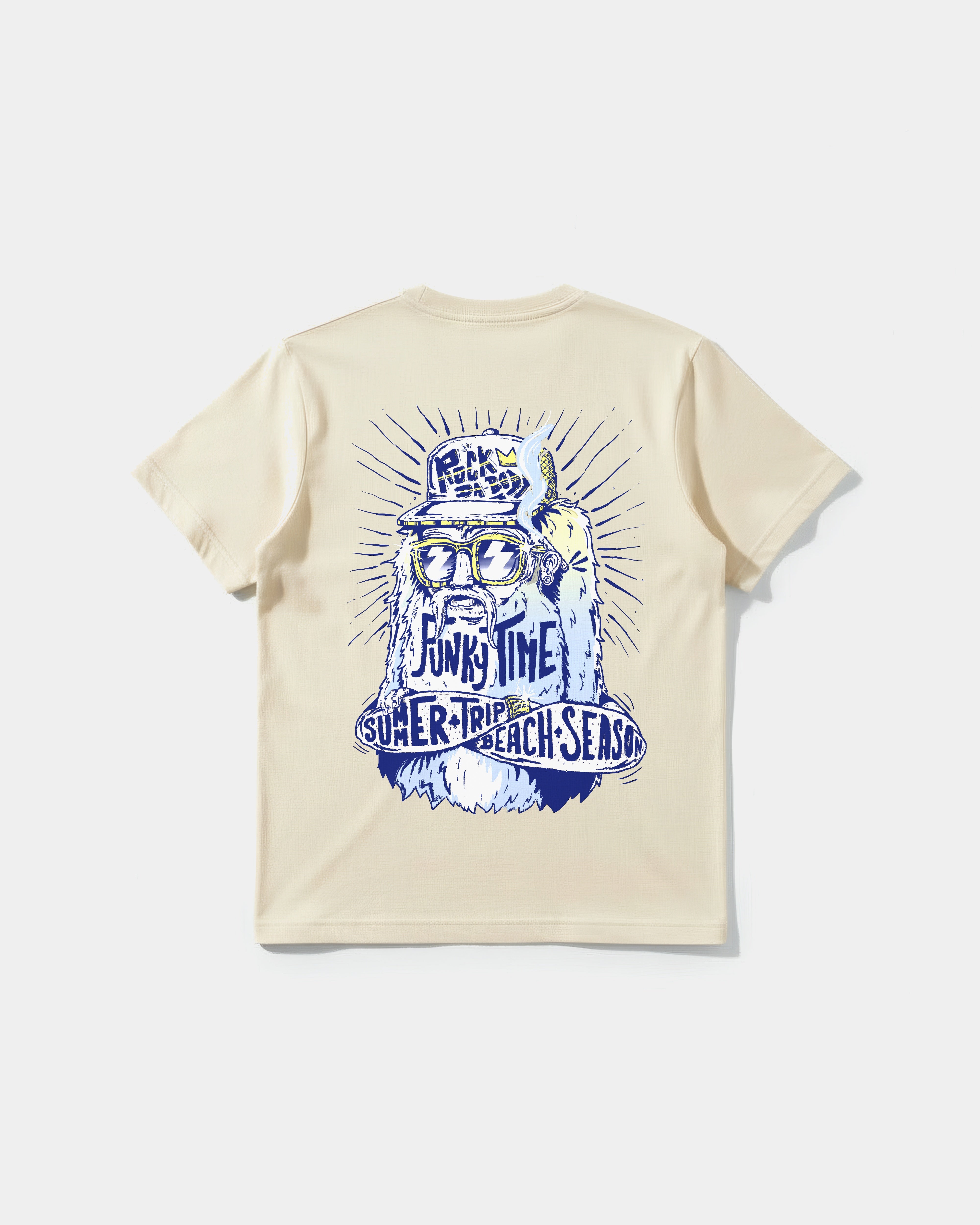 Camiseta Rock Da Body Pocket Front Regular Basic Beige