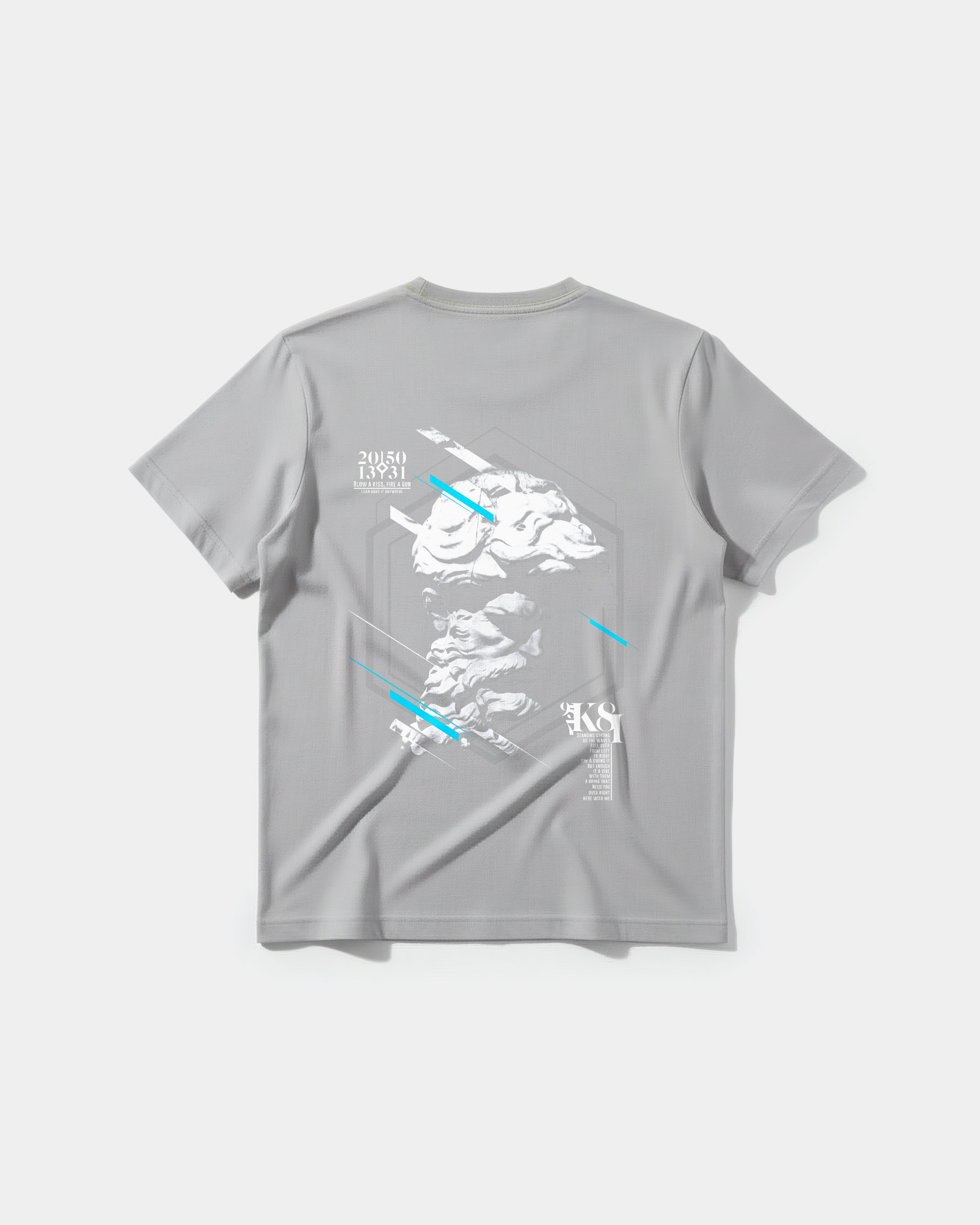Camiseta Miguel Angel Big Back Regular Basic Gris