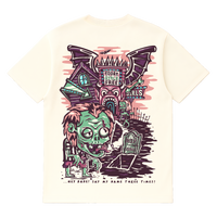 Camiseta Cubica Unconventional BeetleJuice espalda vainilla