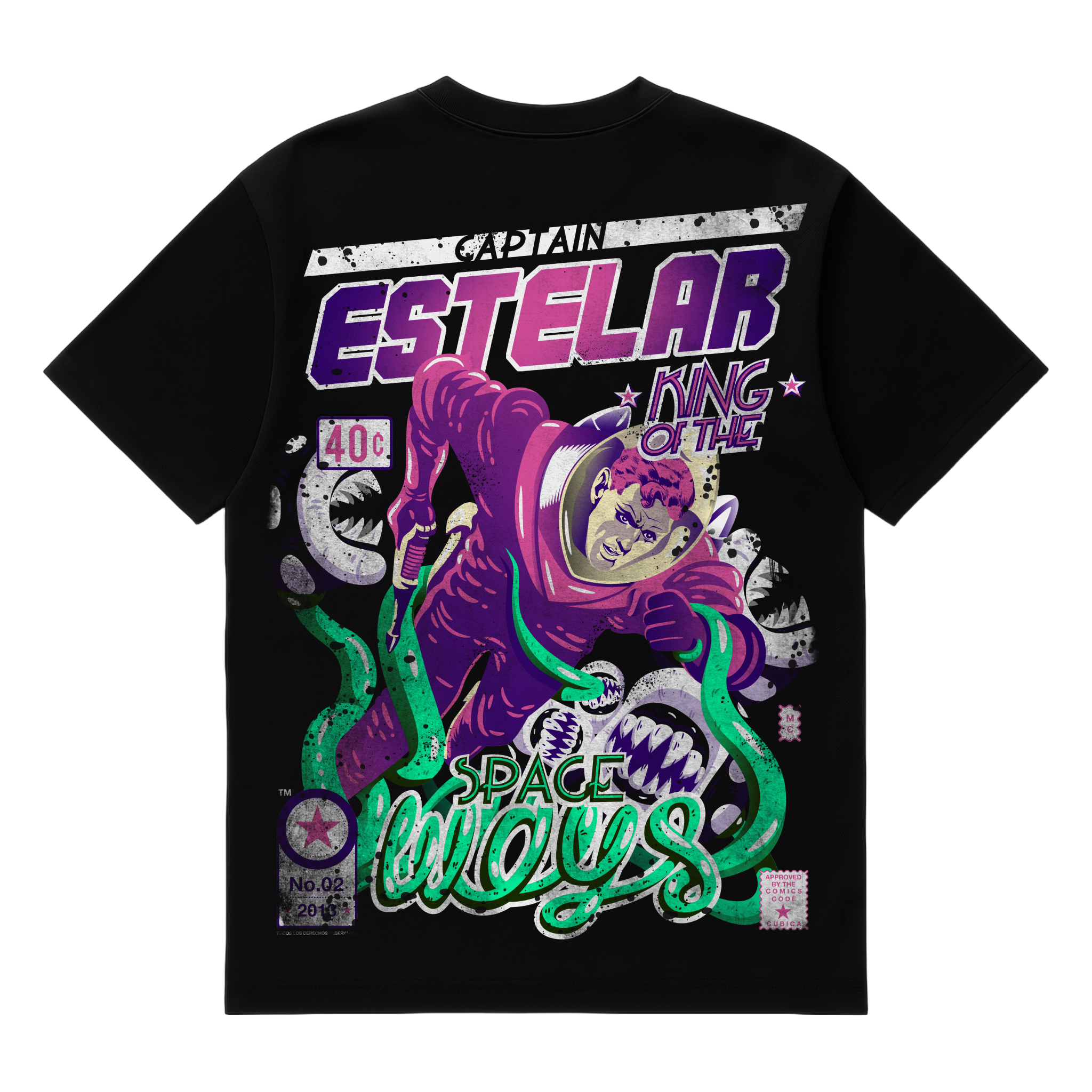Camiseta Cubica Rey del Espacio