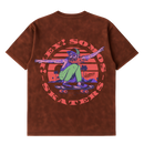 Camiseta Cubica Somos Skates Washed cafe espalda