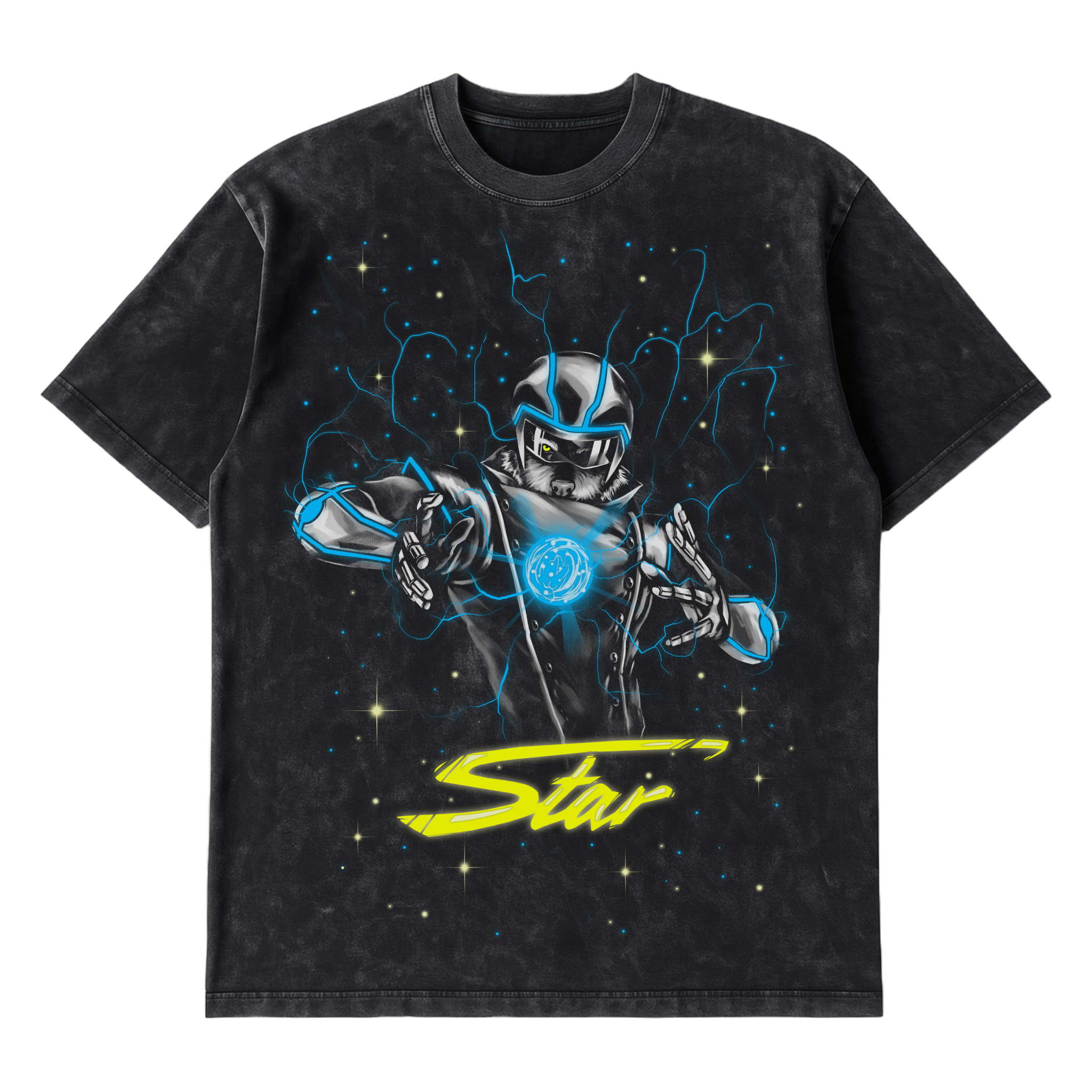 Camiseta Cubica Cosmic Star Soldier Washed