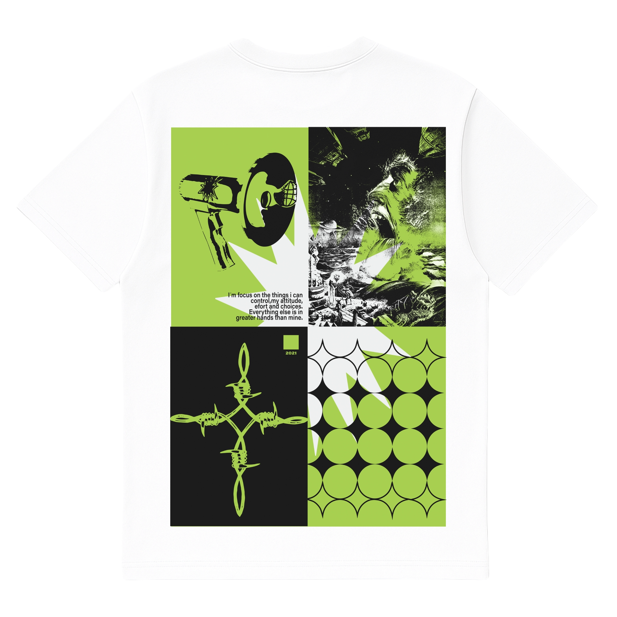 Camiseta Cubica Green Mind Thoughts