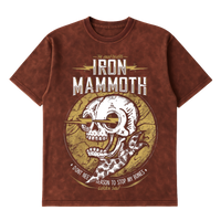 Camiseta Cubica Iron Mammoth Washed frente cafe