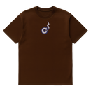Camiseta Cubica Mas Vale Que Corras frente cafe