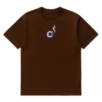 Camiseta Cubica Mas Vale Que Corras frente cafe