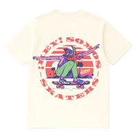 Camiseta Cubica ¡Hey, Somos Skaters! espalda vainilla