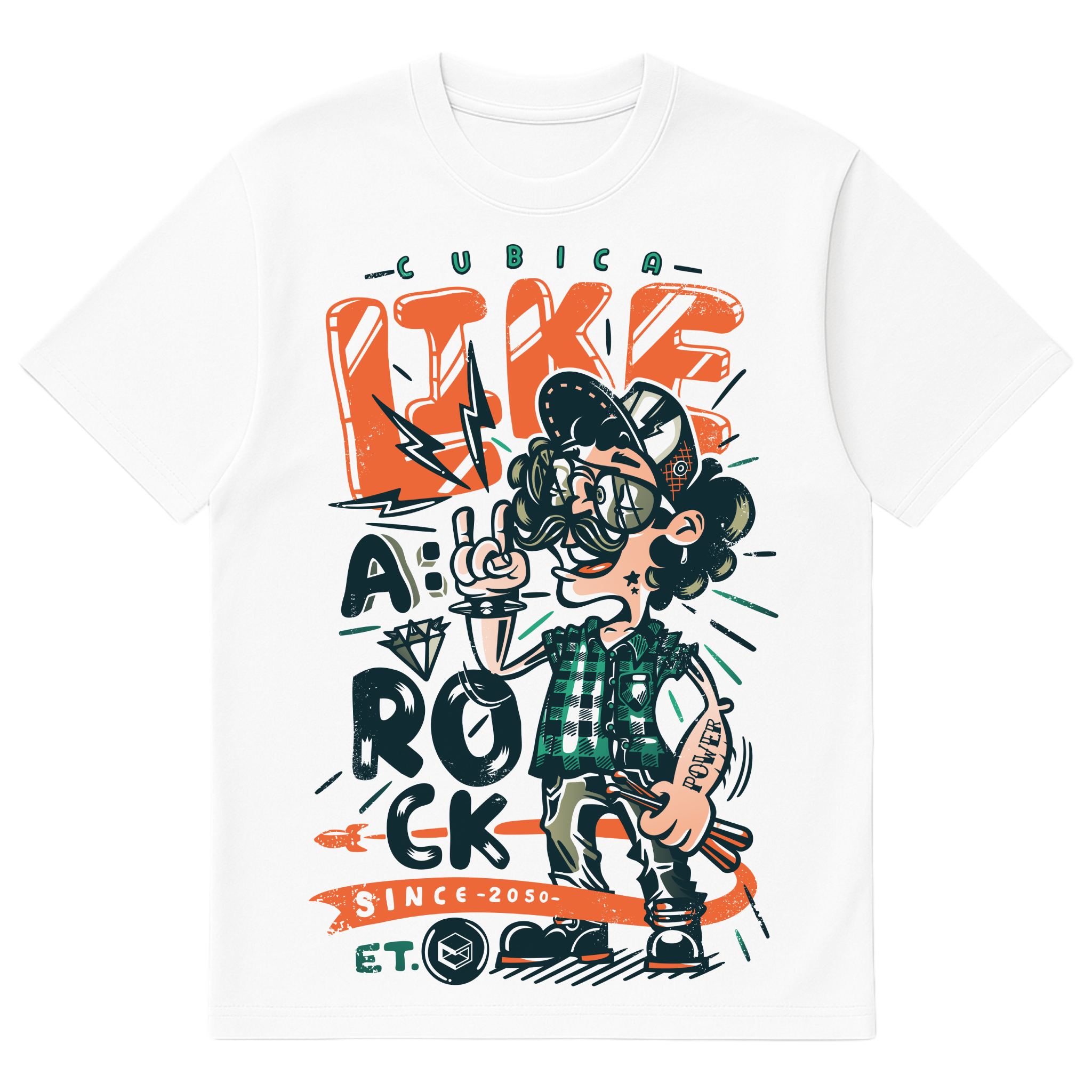 Camiseta Cubica Like A Rock-et