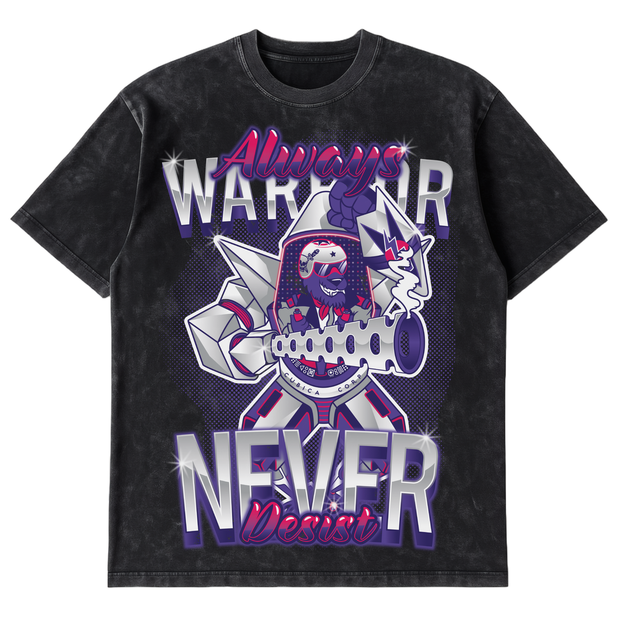 Camiseta Cubica Always Warrior Never Desist