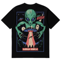 Camiseta Cubica Ataque Alien Basic espalda