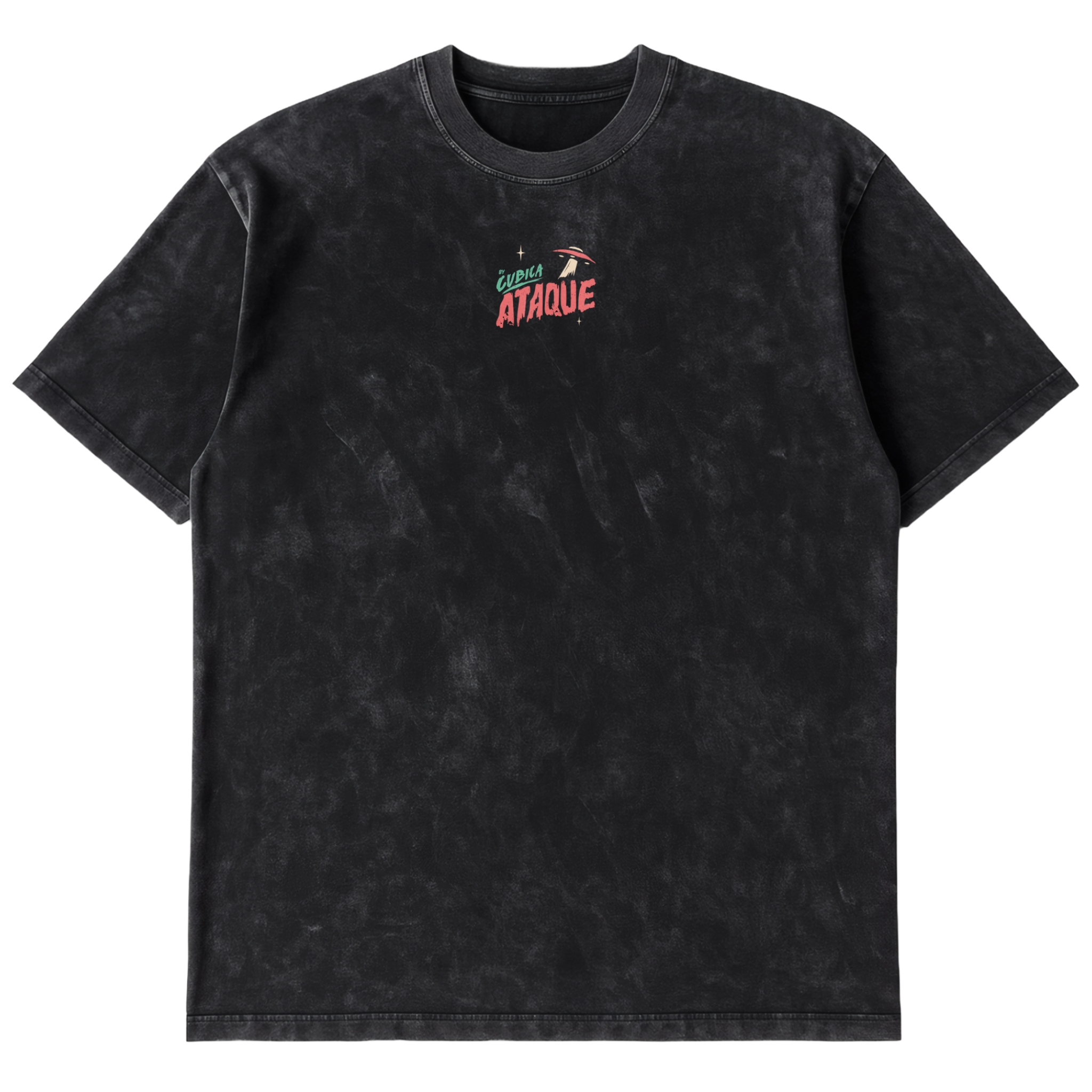 Camiseta Cubica Ataque Washed Oversize