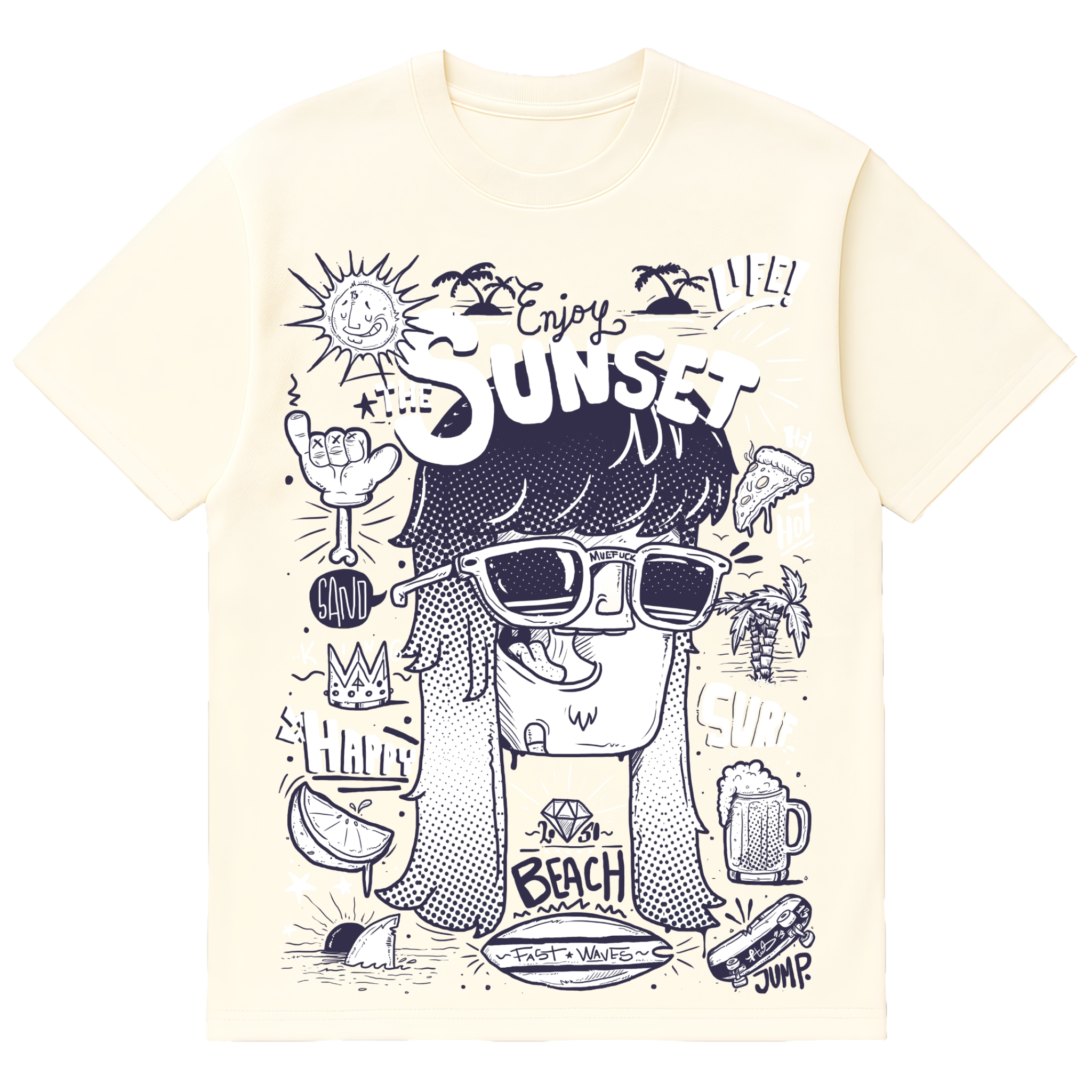 Camiseta Cubica Enjoy Sunset Tee (GOLD)