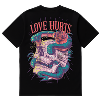 Camiseta Cubica Love Hurts Skull espalda