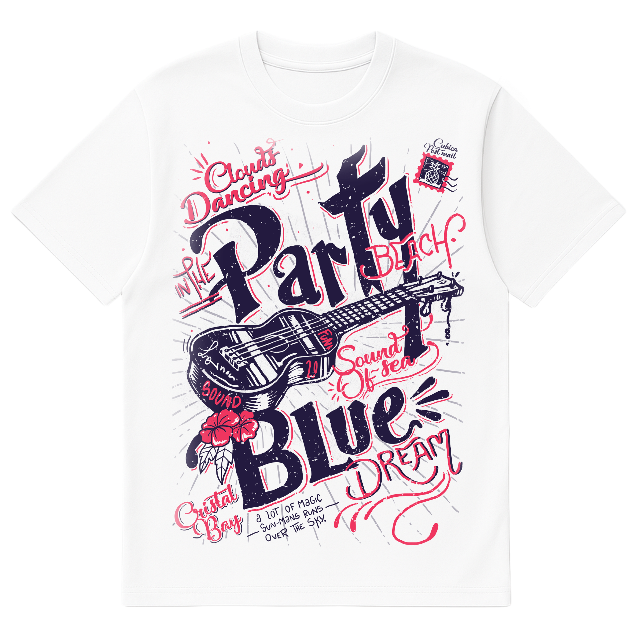Camiseta Cubica Party Blue