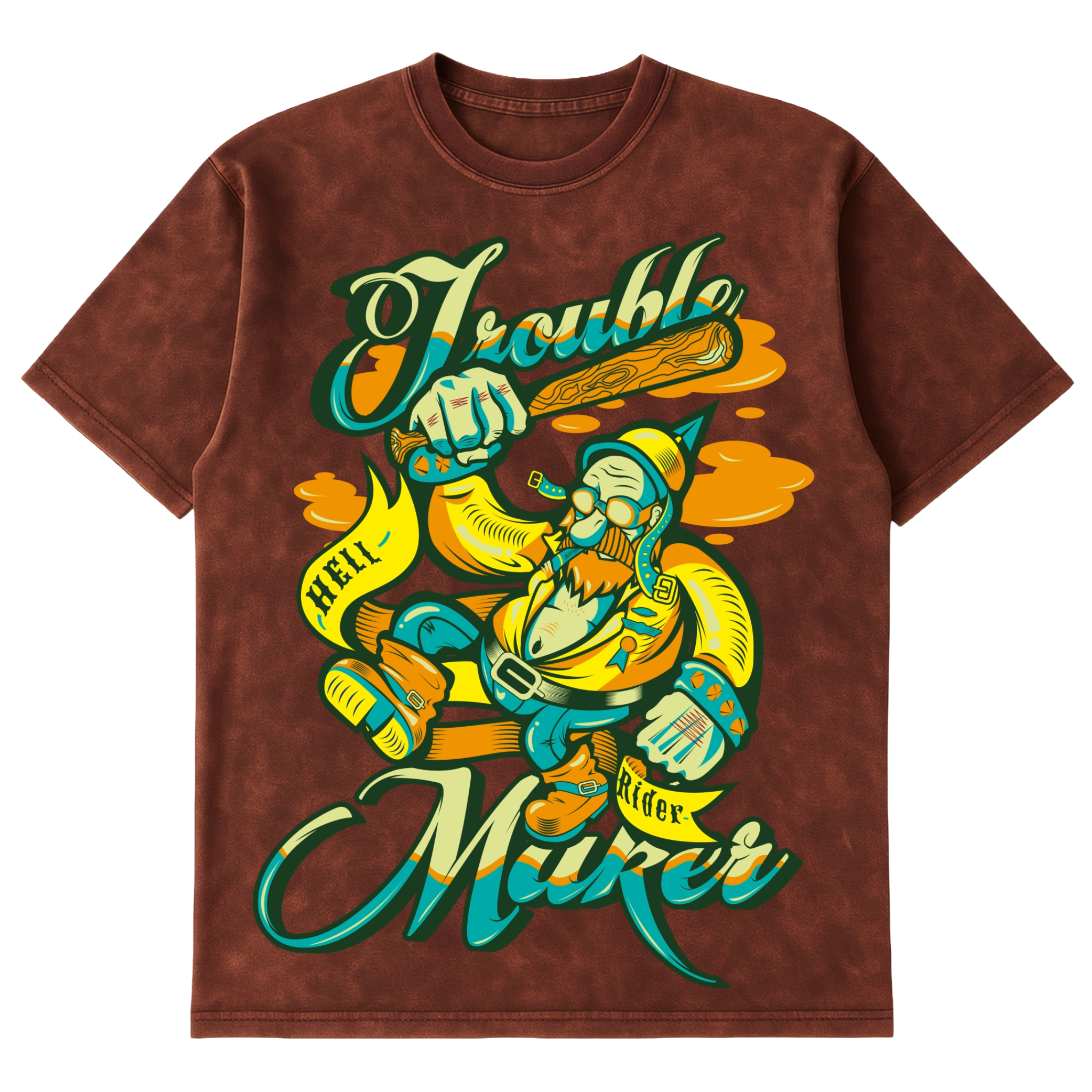 Camiseta Cubica Trouble Maker Hell Rider