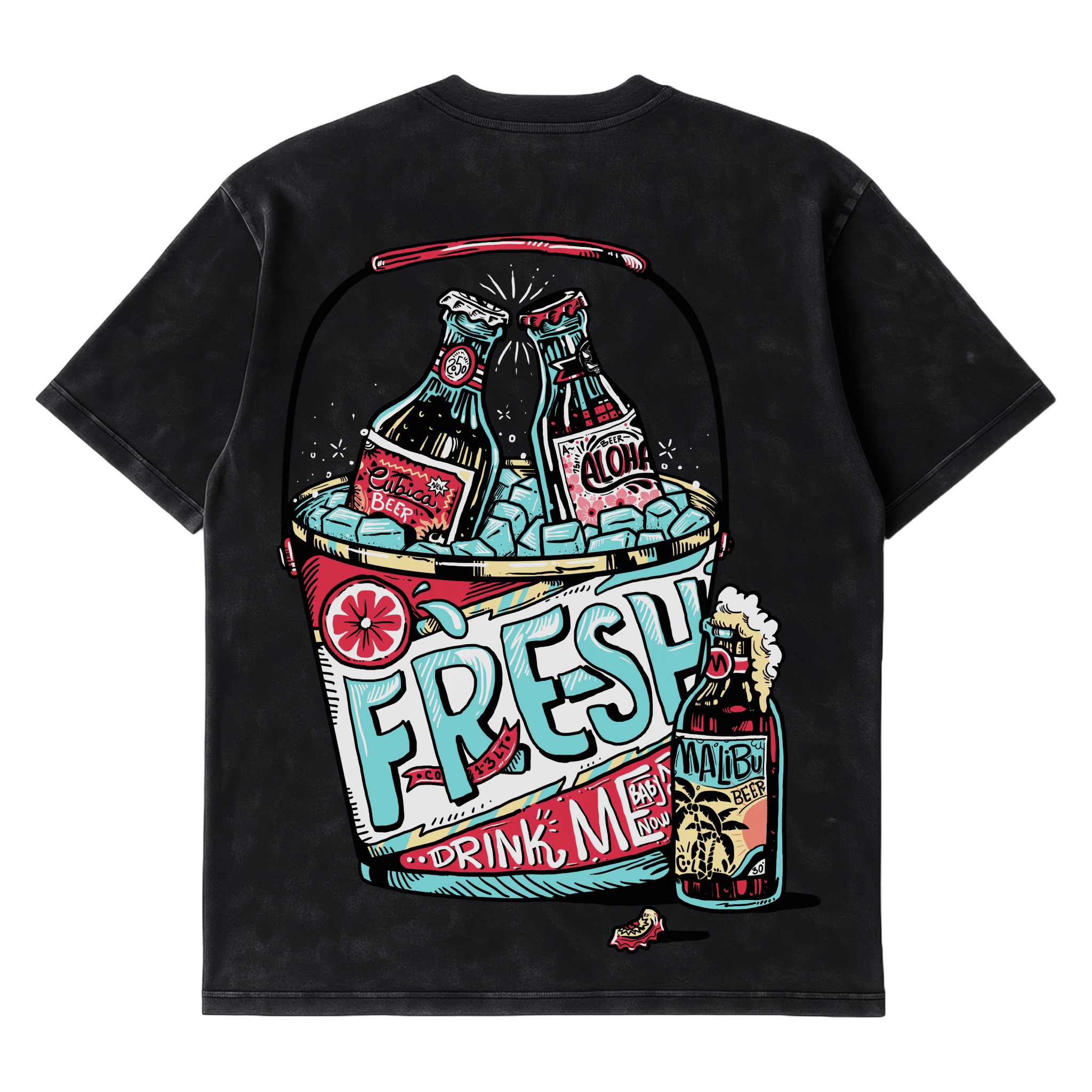 Camiseta Cubica Fresh Drink Washed