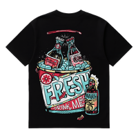 Camiseta Cubica Beer Fresh Drink espalda negro