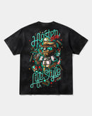 Camiseta Hipster Bear Pocket Espalda Oversize Acid