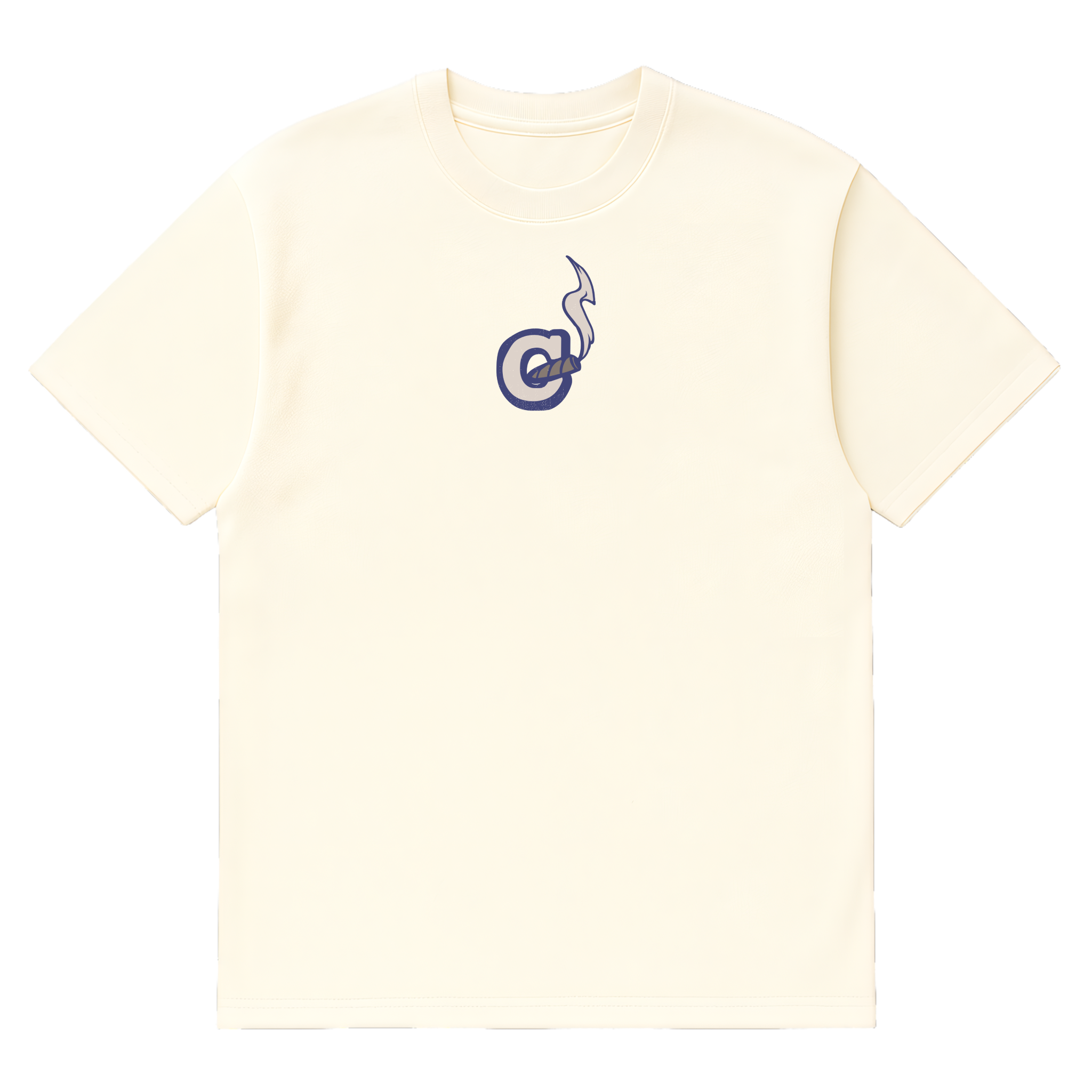Camiseta Cubica Mas Vale Que Corras frente vainilla