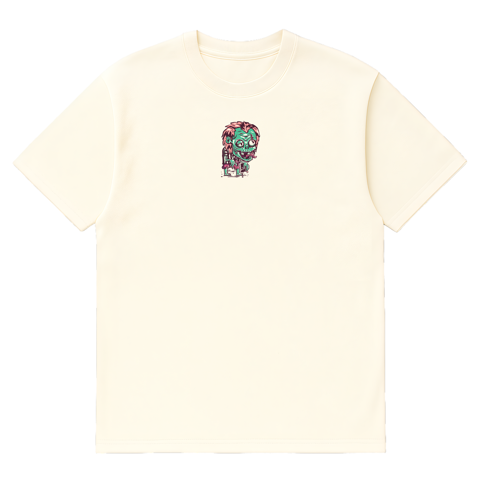 Camiseta Cubica Unconventional BeetleJuice frente vainilla