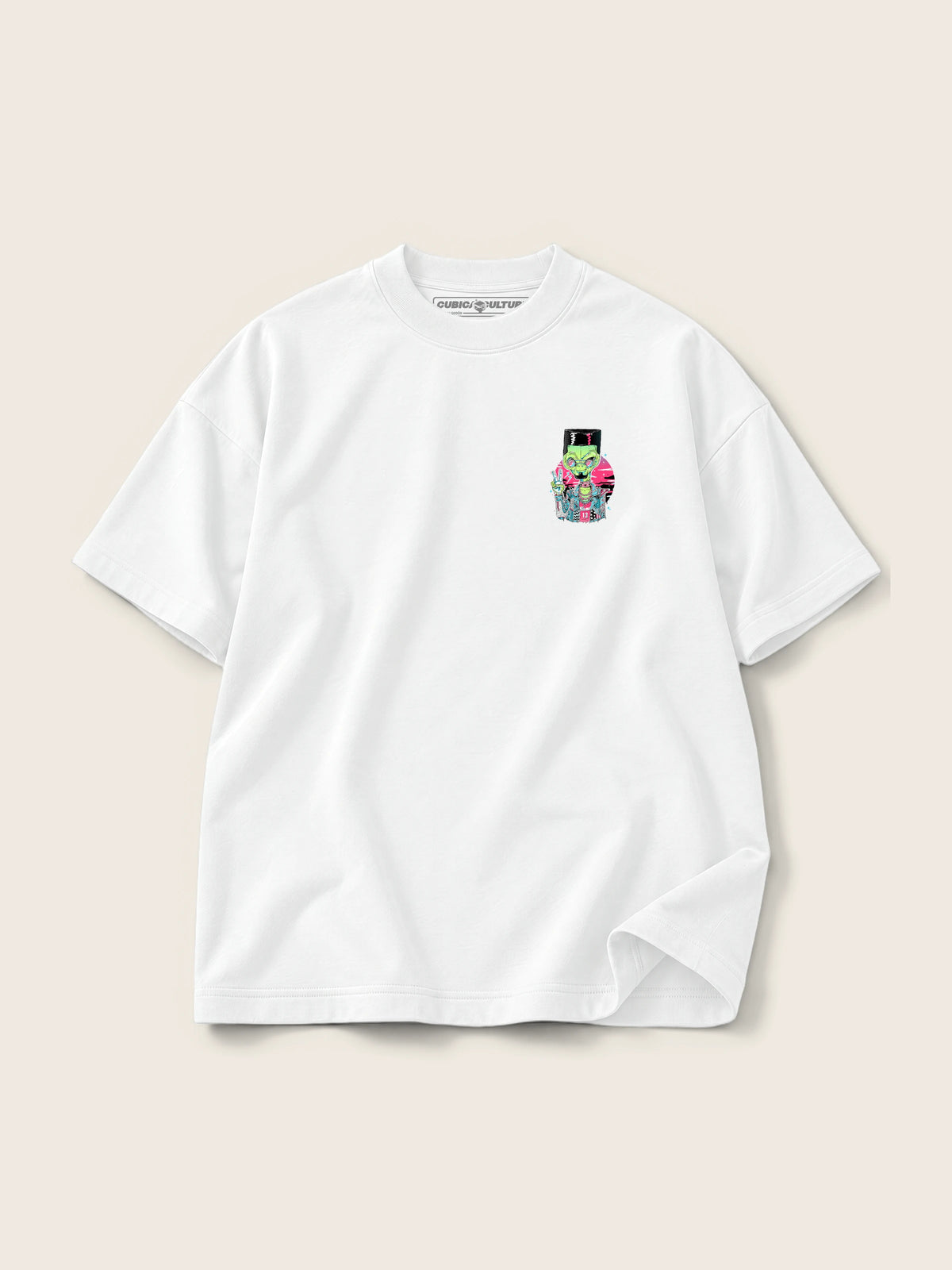 Alien In Miami · Camiseta Semi Oversize con Cortes 410g — Imagen del producto 3