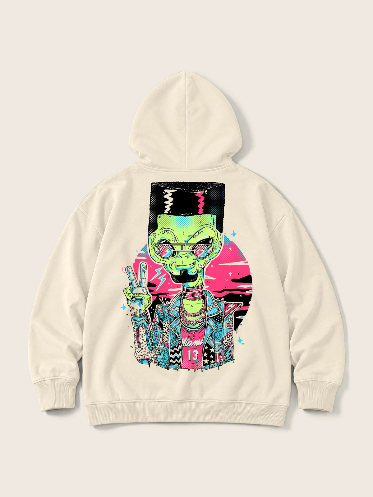 Alien In Miami · Hoodie 410g — Imagen del producto 3