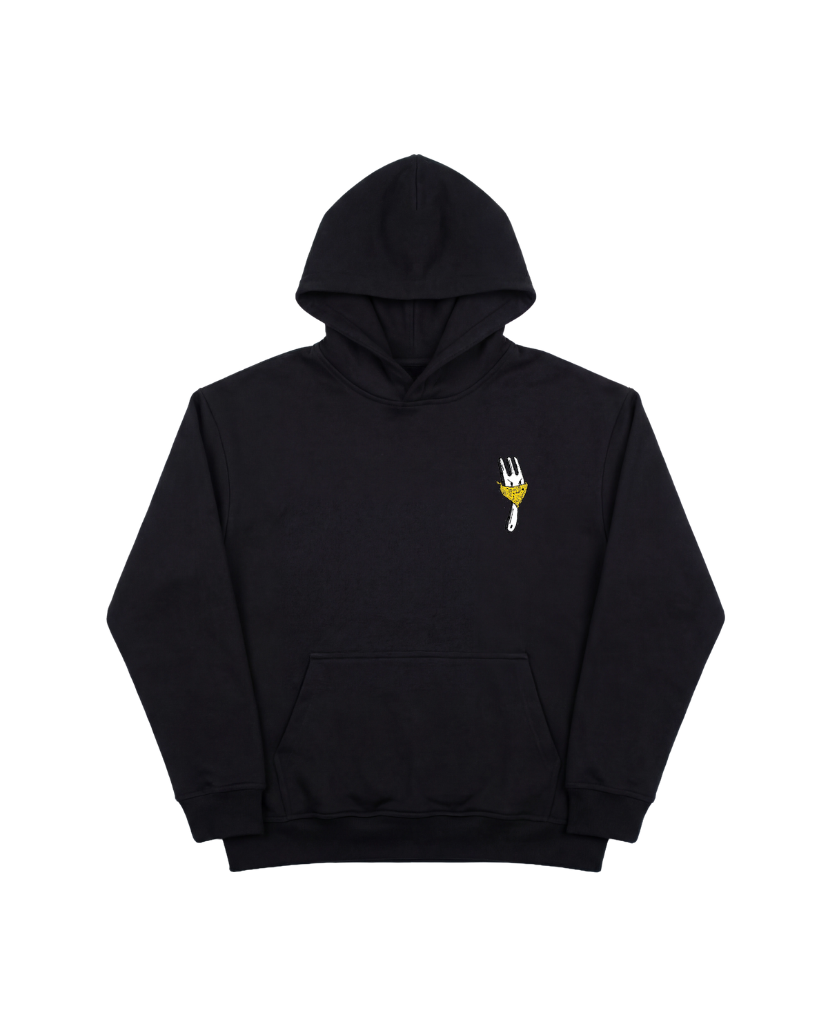 Angry Fork Hoodie 410 Negro Cubica
