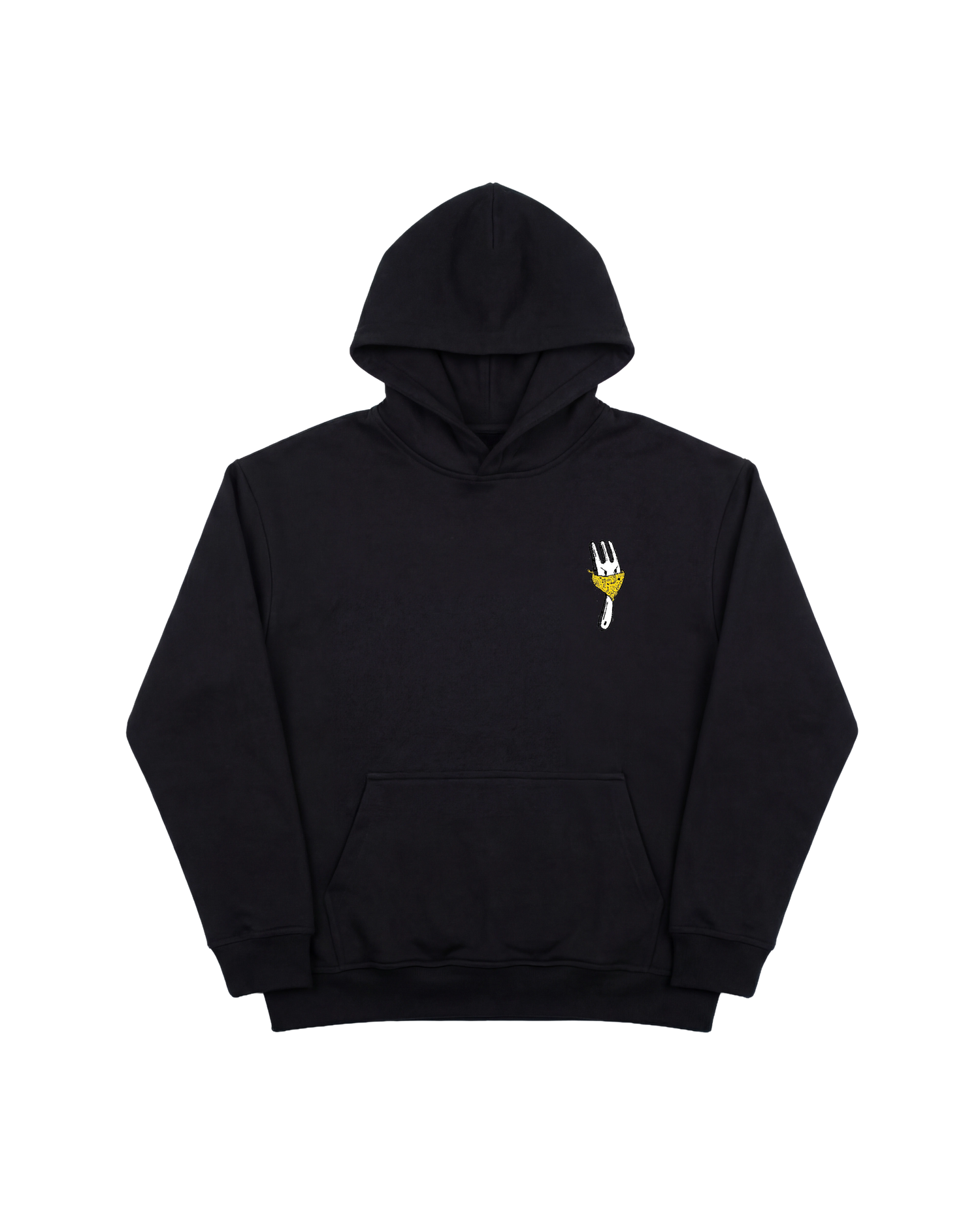 Angry Fork Hoodie 410 Negro Cubica
