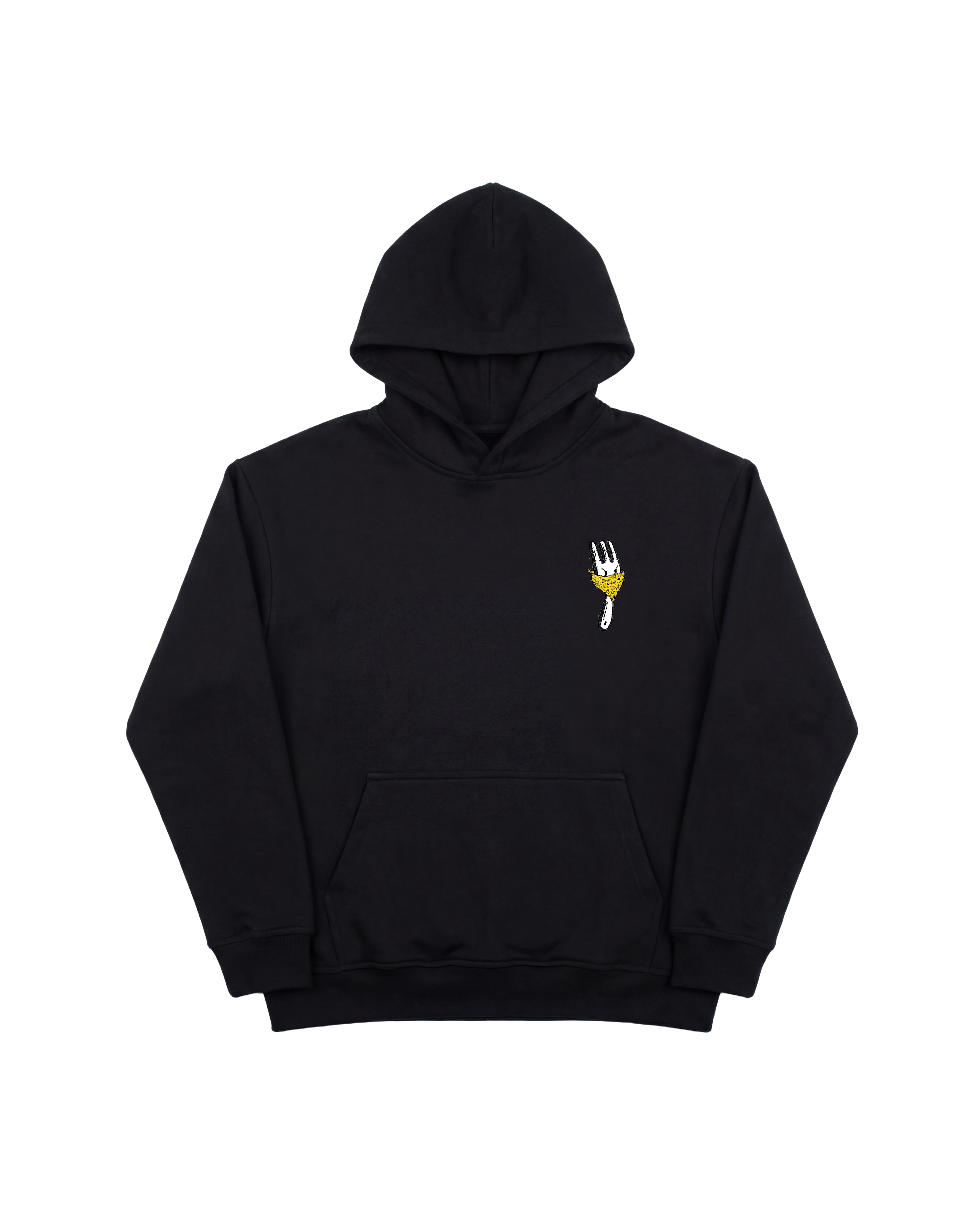 Angry Fork Hoodie 410 Negro Cubica
