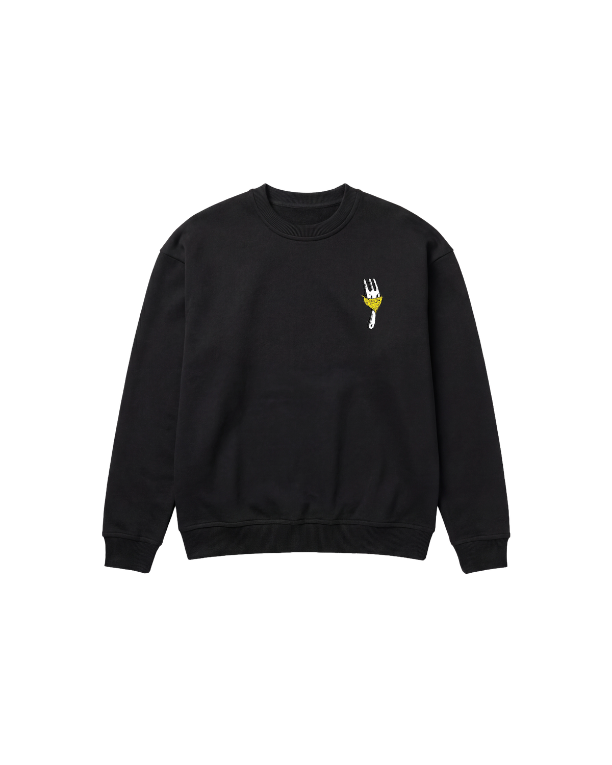Angry Fork Sweatshirt 410 Negro Cubica